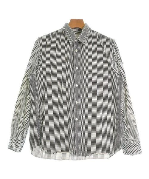 Comme des Garcons SHIRT Shirt allover pattern cotton long sleeve button White Black Size US M / EU 48-50 / 2 - 1 Thumbnail