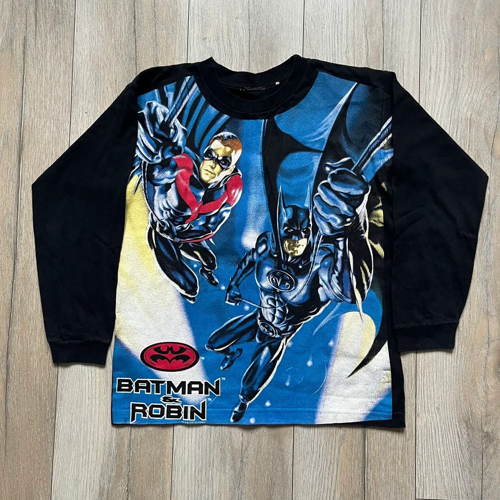 DC Comics Batman & Robin 1997 AOP Promo Longsleeve Tee Size US XS / EU 42 / 0 - 1 Thumbnail