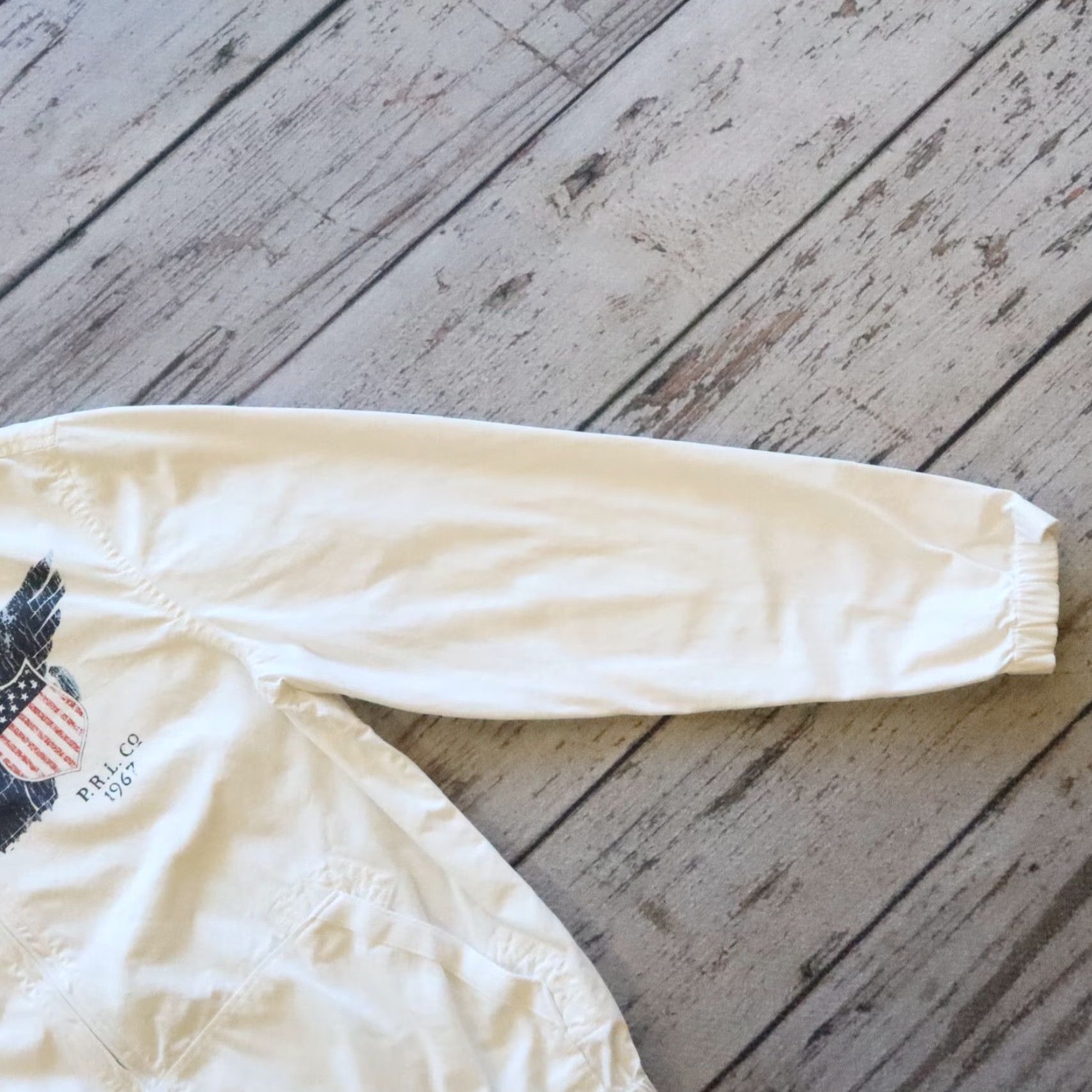 Ralph Lauren VINTAGE Polo Ralph Lauren Track Jacket Men M White Windbreaker Jacket Size US M / EU 48-50 / 2 - 5 Thumbnail