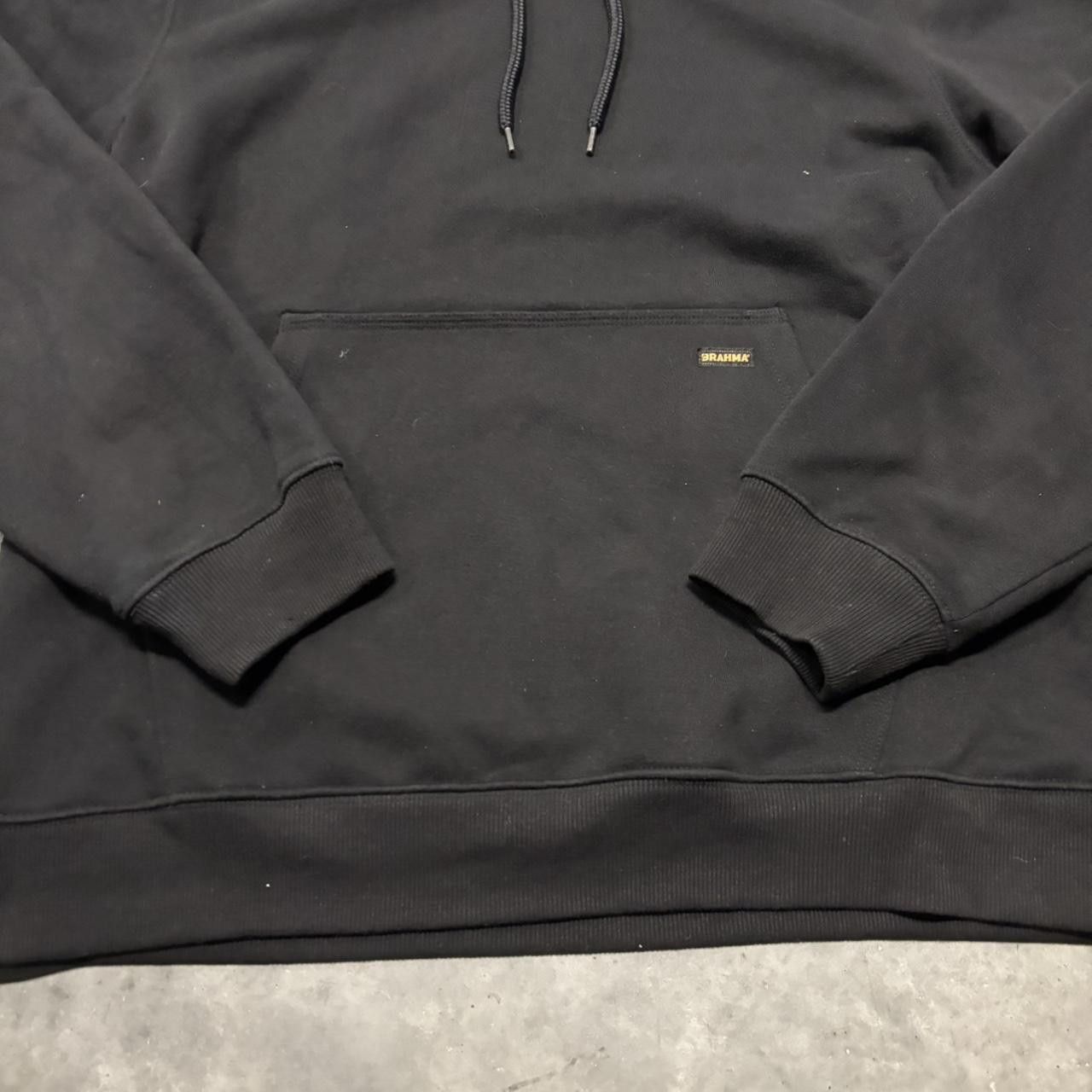 Japanese Brand × Vintage Crazy Vintage Y2K/2000s Black Blank Heavyweight Essential Hoodie! Size US XL / EU 56 / 4 - 5 Thumbnail