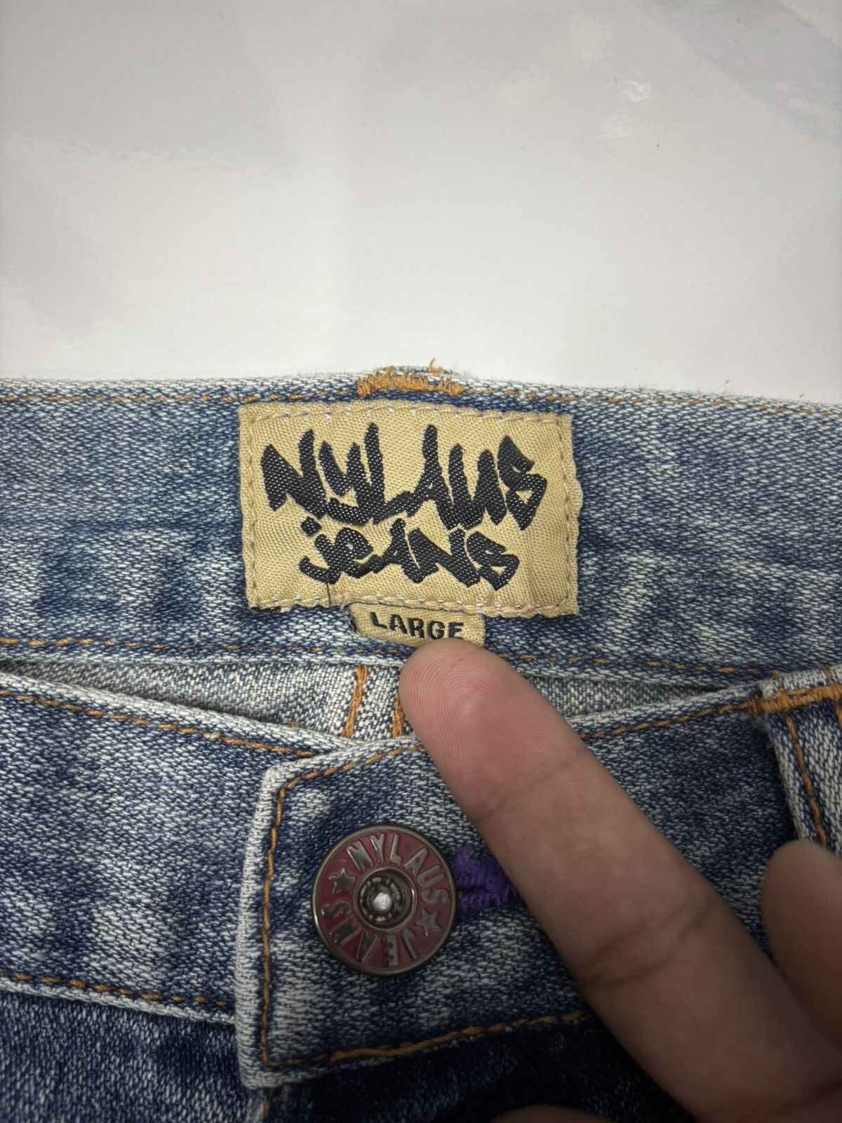Hysteric Glamour NYLAUS CLOTHING LOOSE FIT DISTRESSED DENIM JEANS Size US 32 / EU 48 - 10 Thumbnail
