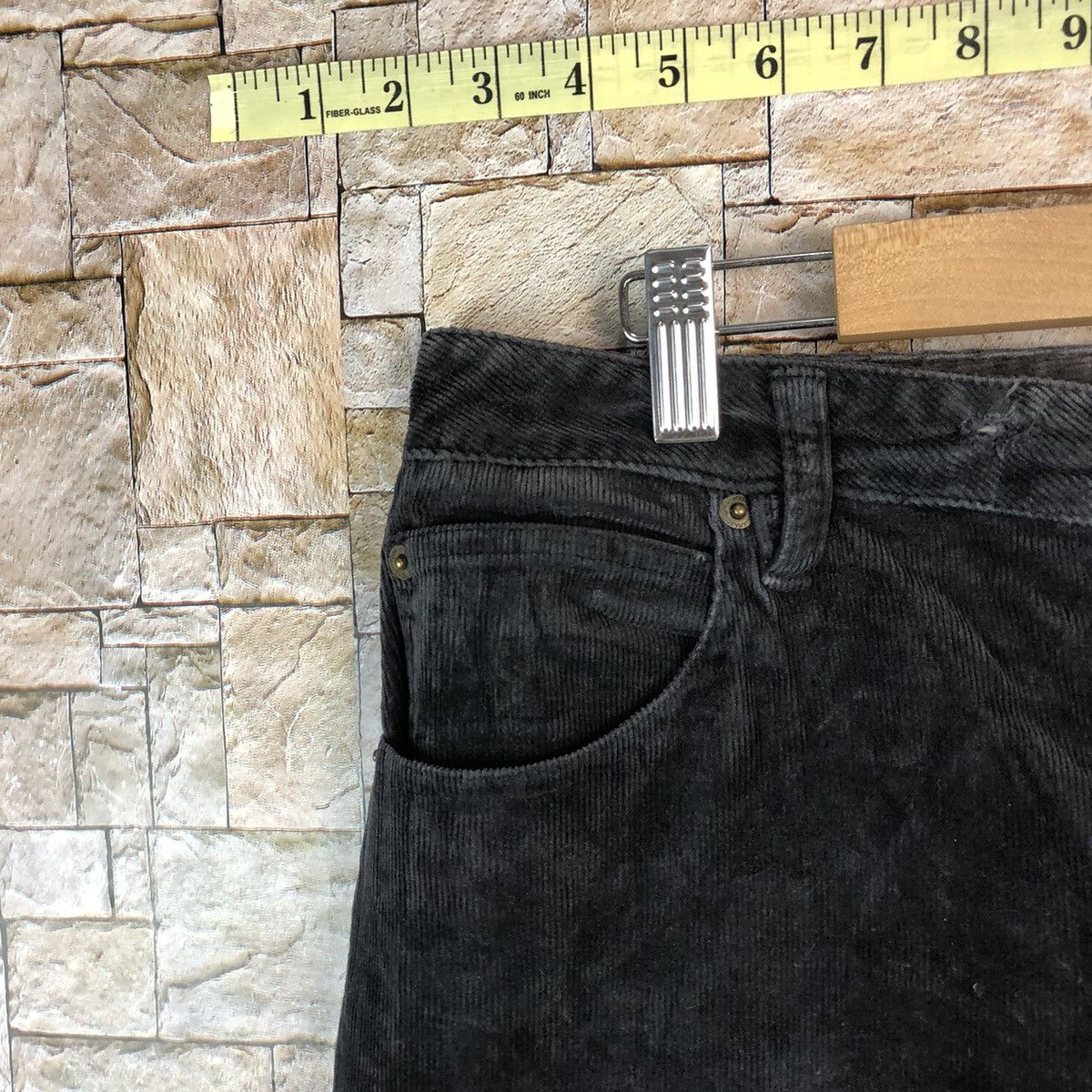 Japanese Brand Top Valu Coduroy Black Casual Pants #A1127 Size US 30 / EU 46 - 7 Thumbnail