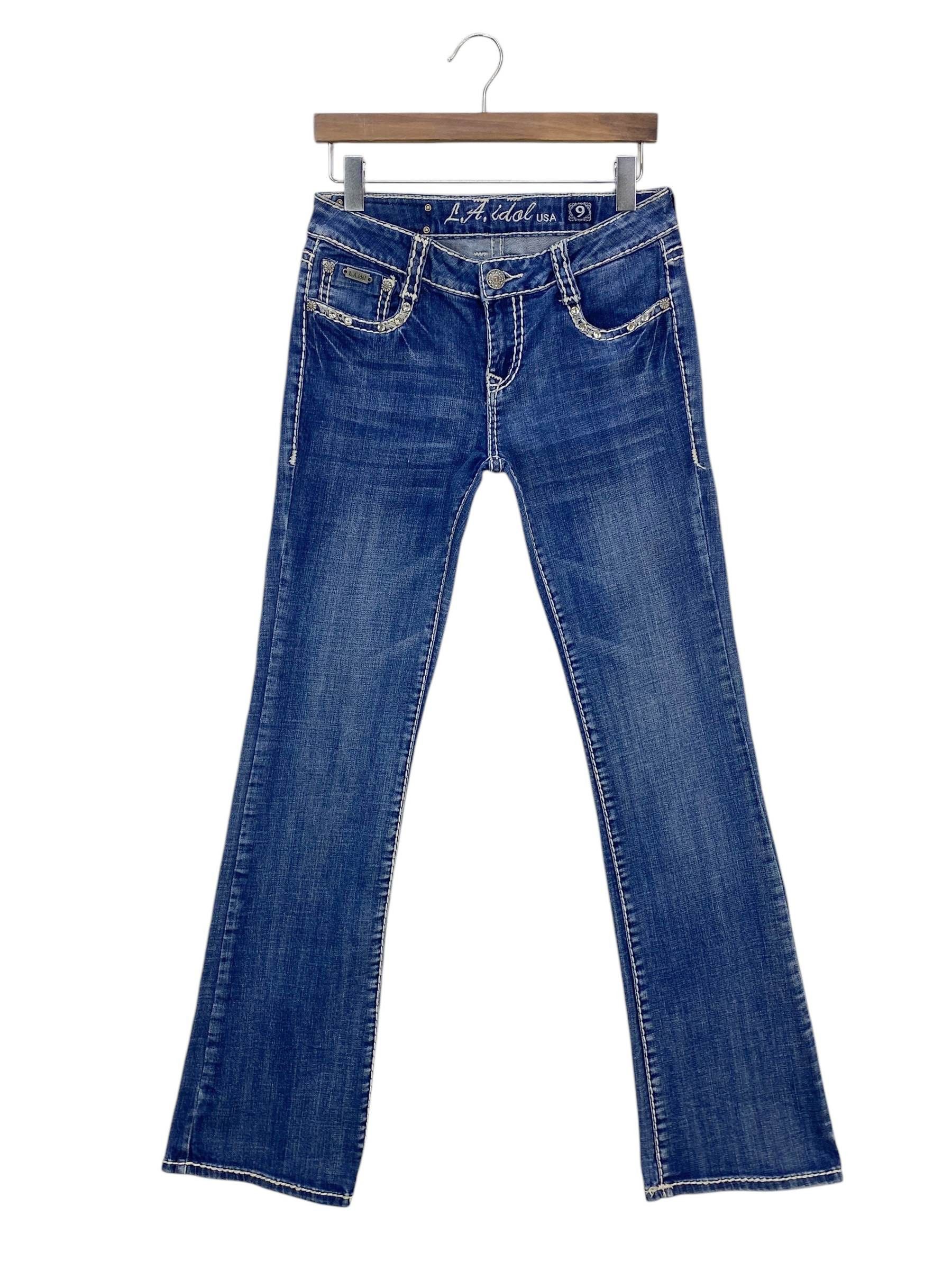 Designer La Idol Flare Jeans Bootcut Jeans Size 28" / US 6 / IT 42 - 2 Thumbnail