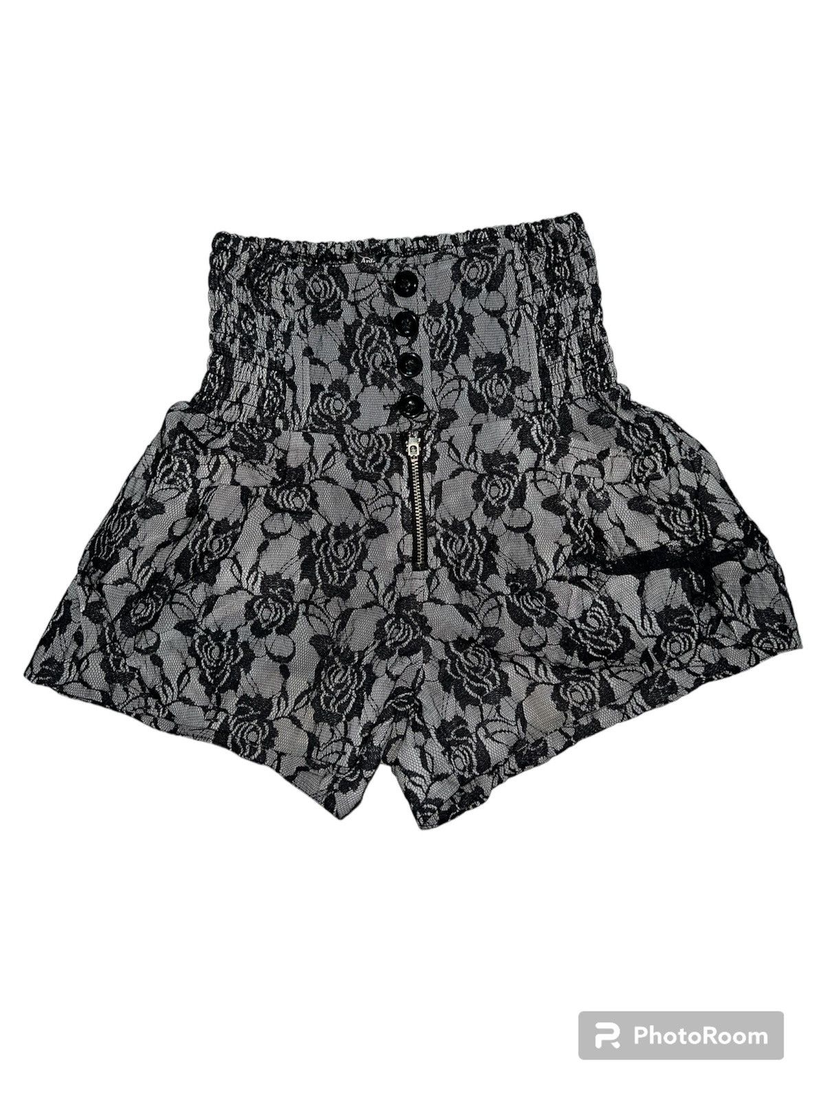 Japanese Brand Ank Rouge Rose lace shorts 🥀 Size 26" / US 2 / IT 38 - 1 Thumbnail
