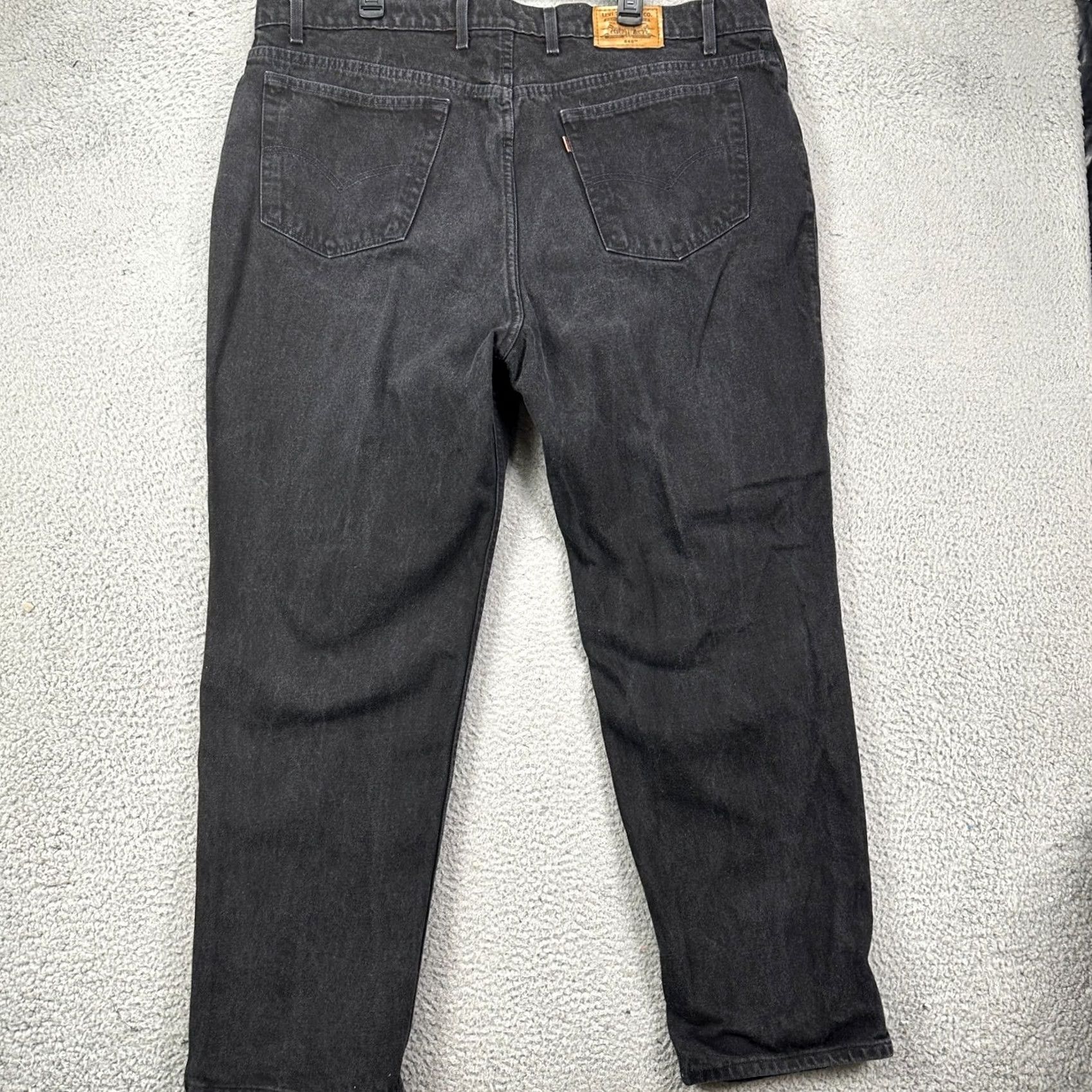 Levi's VINTAGE Levi's 540 Jeans Tapered Leg Mens 46X30 Black Y2K Loose Fit Orange Tab Jeans Men 46X30 Dark Wash 100% Cotton Denim Pockets Zipper Button" Size US 30 / EU 46 - 2 Thumbnail