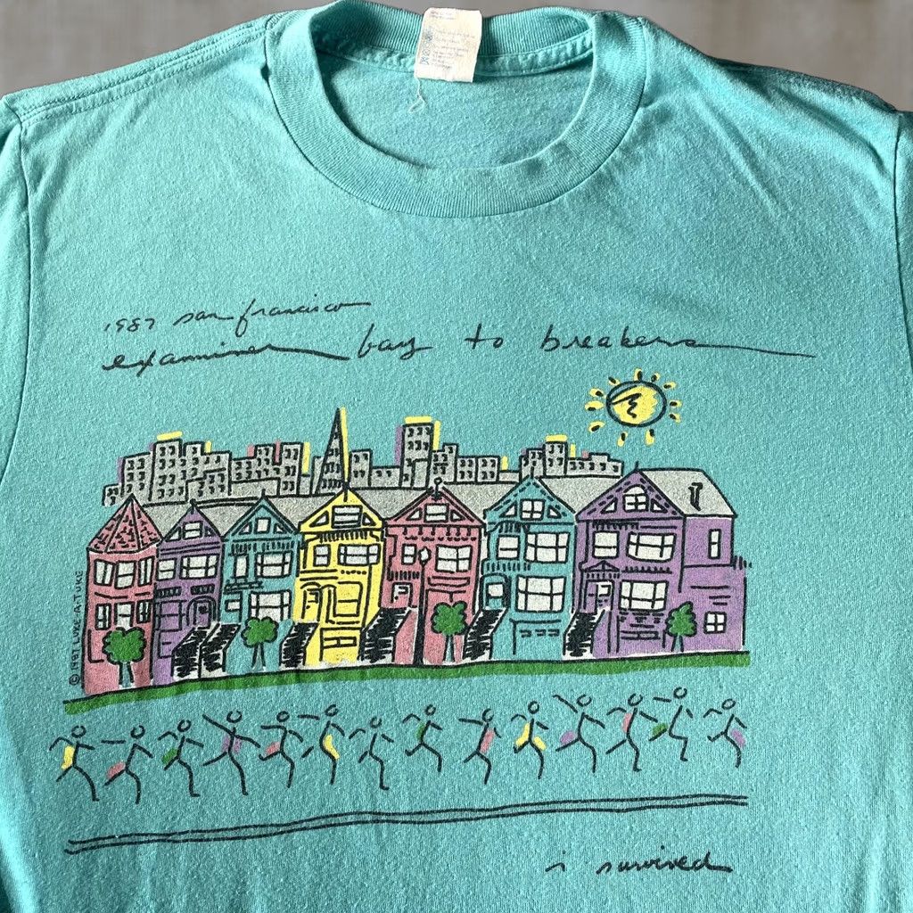 Altea VINTAGE Pollak's 1987 San Francisco Bay to Breakers Shirt Mens Large Teal Run 80s USA Shirt Size US L / EU 52-54 / 3 - 1 Thumbnail