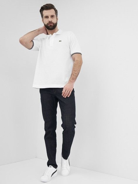 Lacoste 🇫🇷 Lacoste Polo T-Shirt Slim Fit Made In France Retro Rare Size US XXL / EU 58 / 5 - 2 Thumbnail