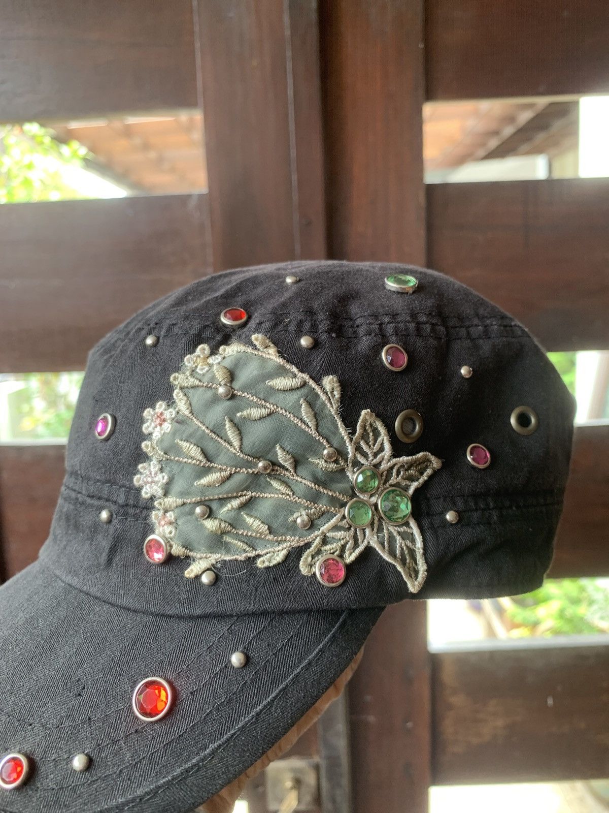 Beauty Beast Japanese Butterfly Studded Patrol Cap Size ONE SIZE - 3 Thumbnail