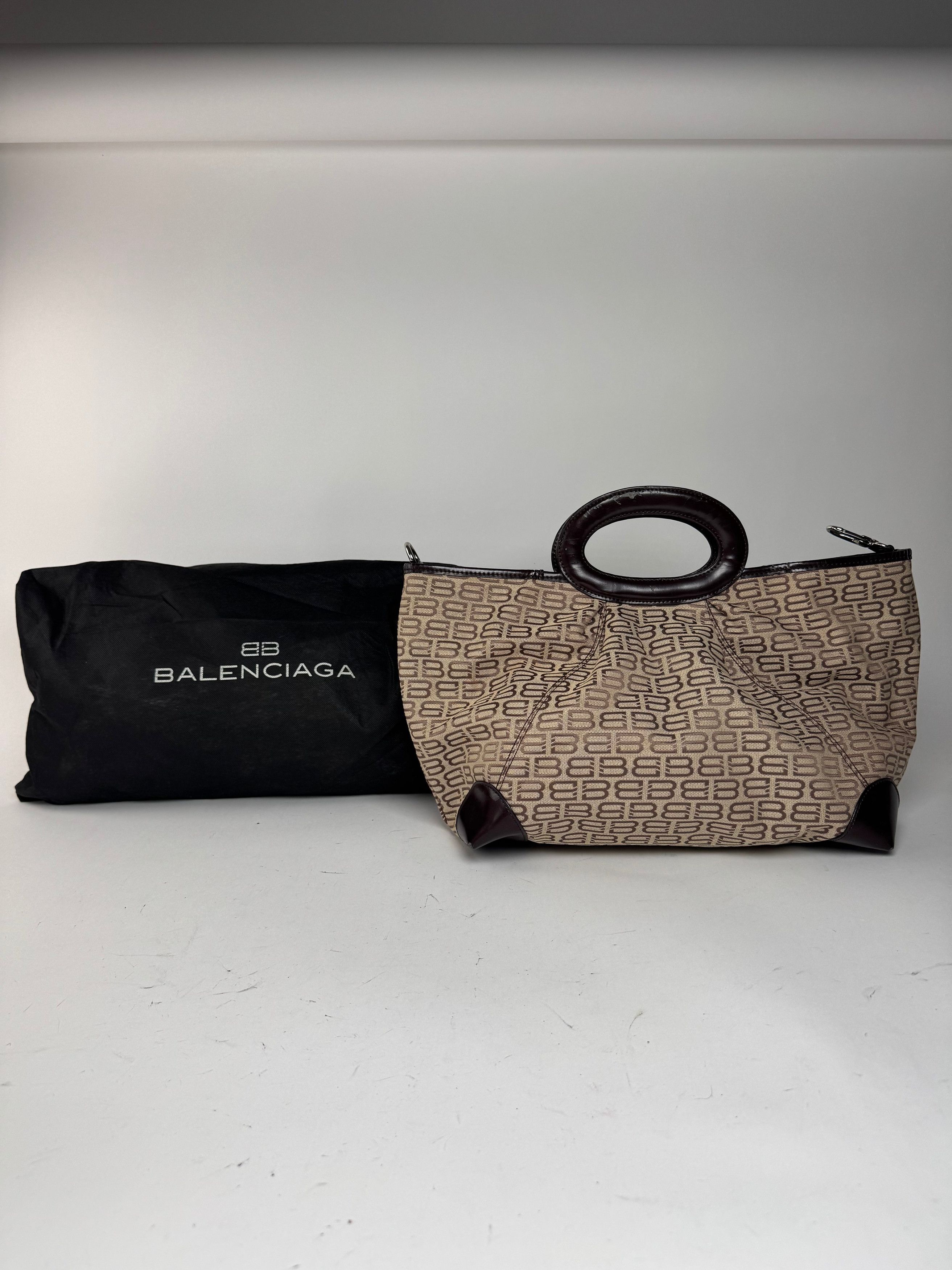 Balenciaga Vintage Monogramm Bag beige Brown Size ONE SIZE - 1 Thumbnail