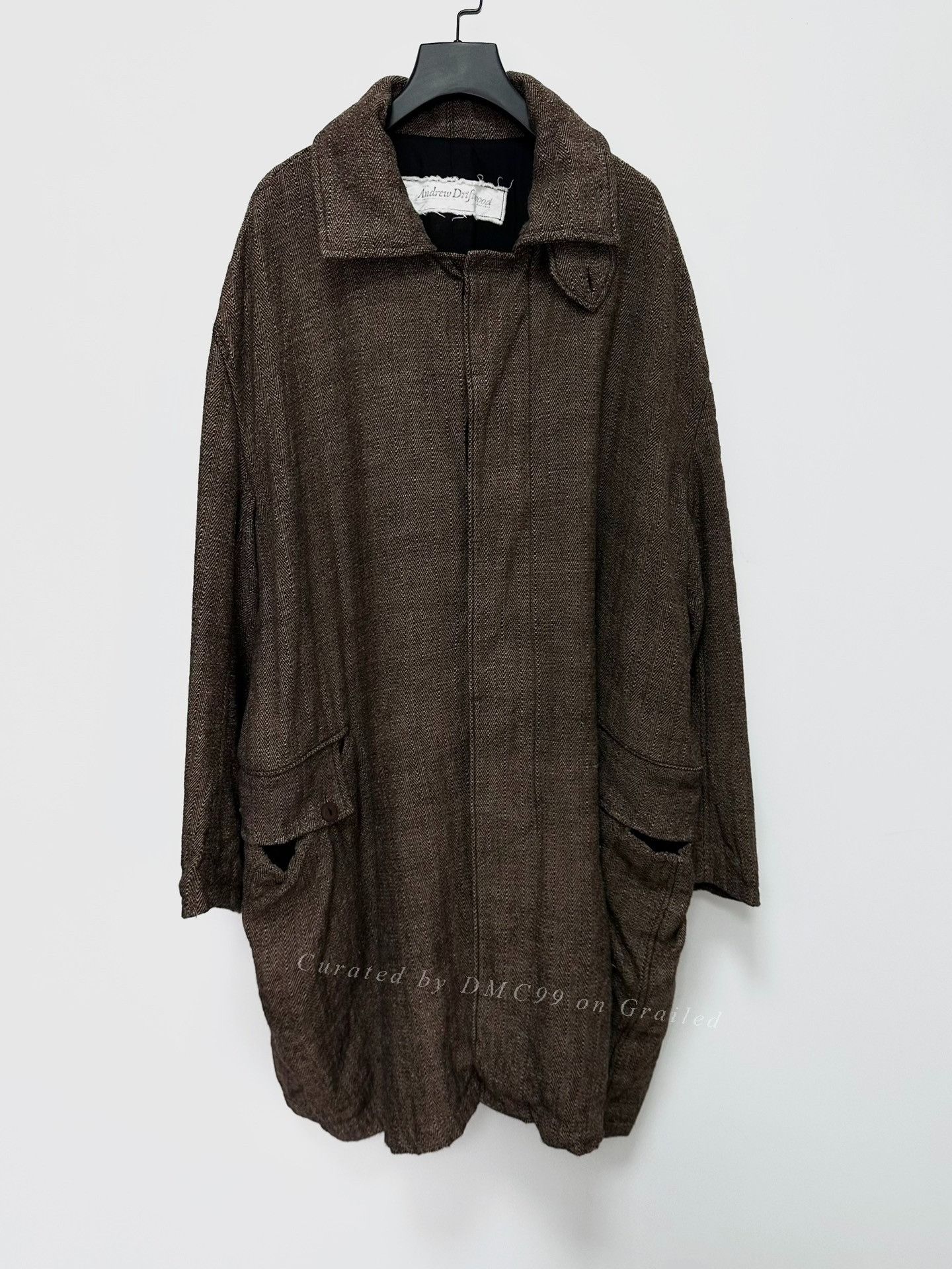 Andrew Andrew Driftwood Walnut Balmacaan Coat Size US M / EU 48-50 / 2 - 1 Thumbnail