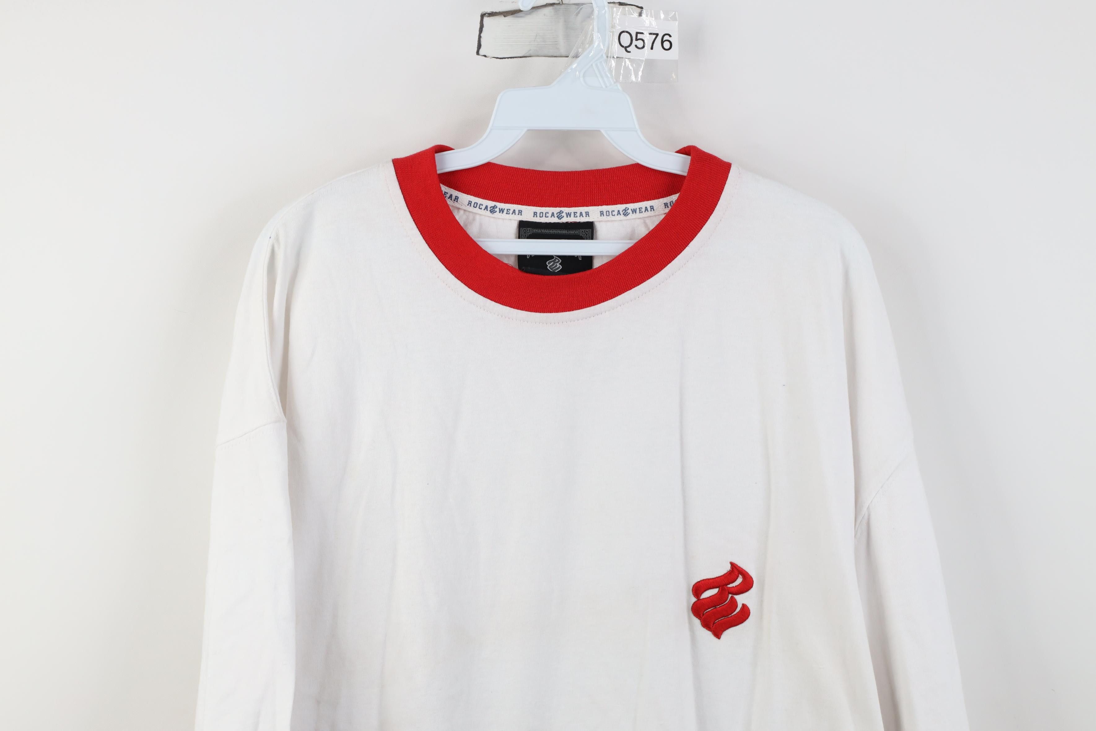 Rocawear Deadstock Vintage 90s Y2K Rocawear Monogram Ringer T-Shirt Size US XXL / EU 58 / 5 - 2 Thumbnail