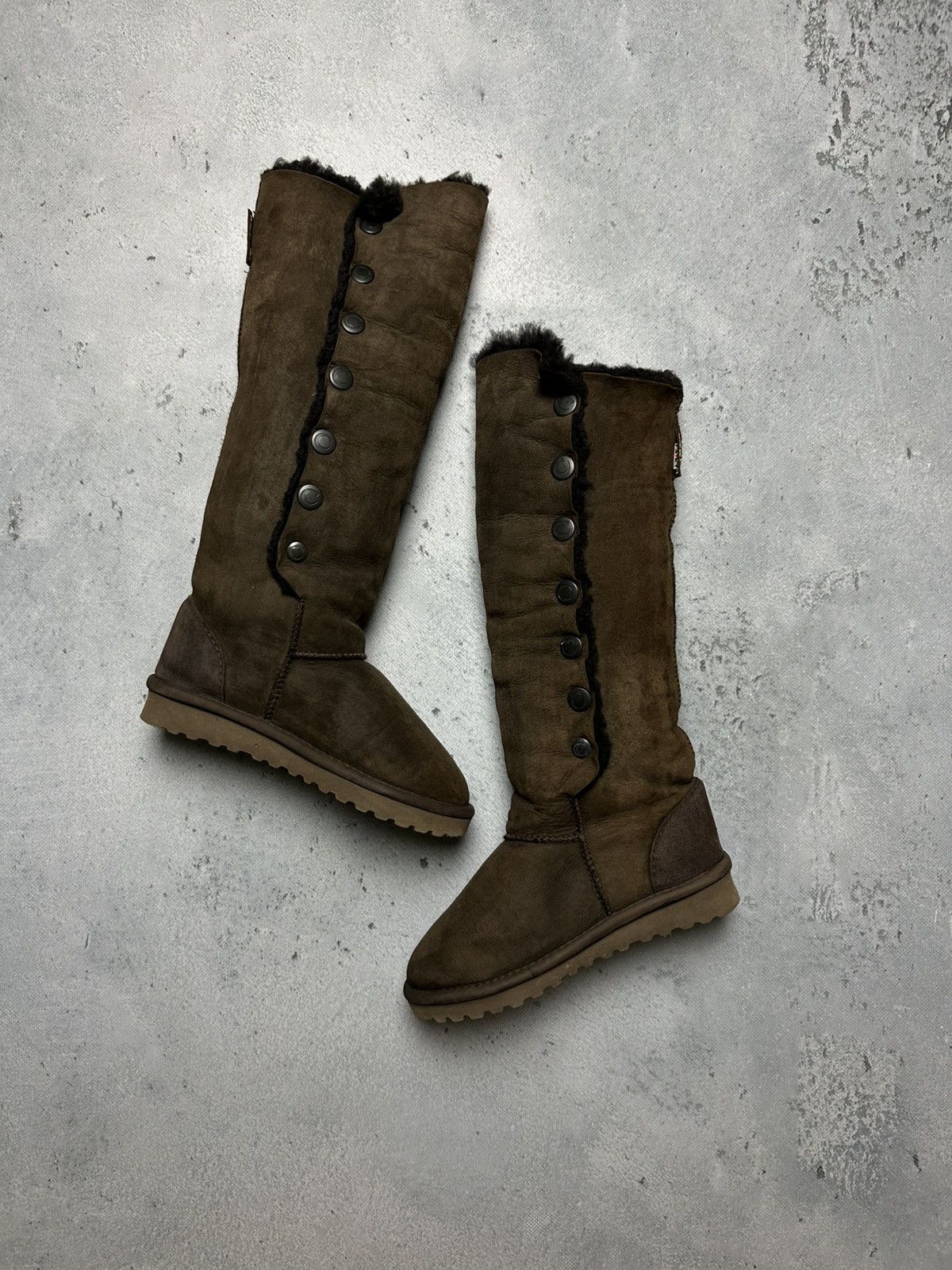 Vintage Celtic &Co Popper Sheepskin Boots - Knee Height Lux Size US 7 / IT 37 - 2 Thumbnail