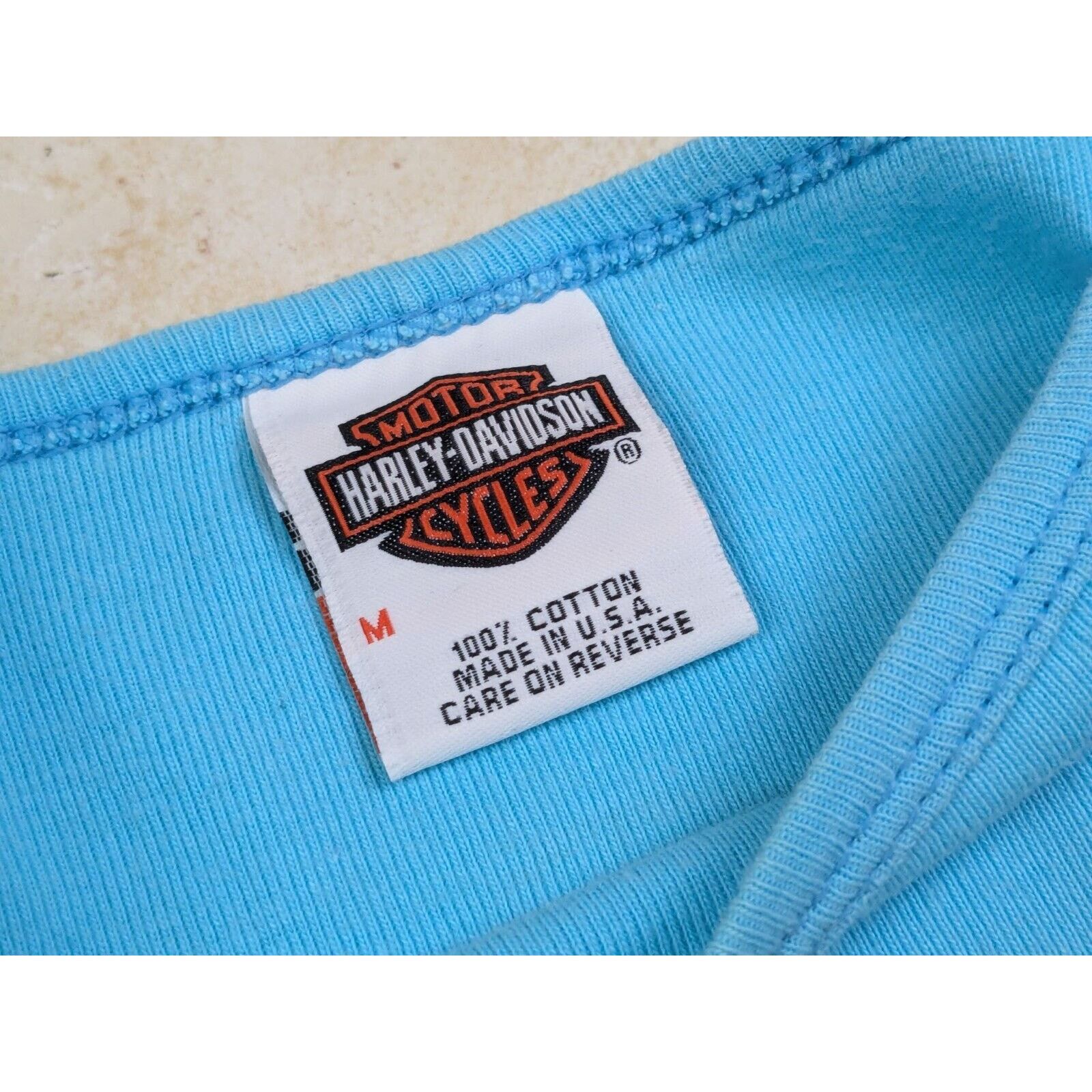 Harley Davidson Vtg Harley Davidson Shirt M Blue Y2K 3/4 Sleeve Sarasota FL Size M / US 6-8 / IT 42-44 - 3 Thumbnail