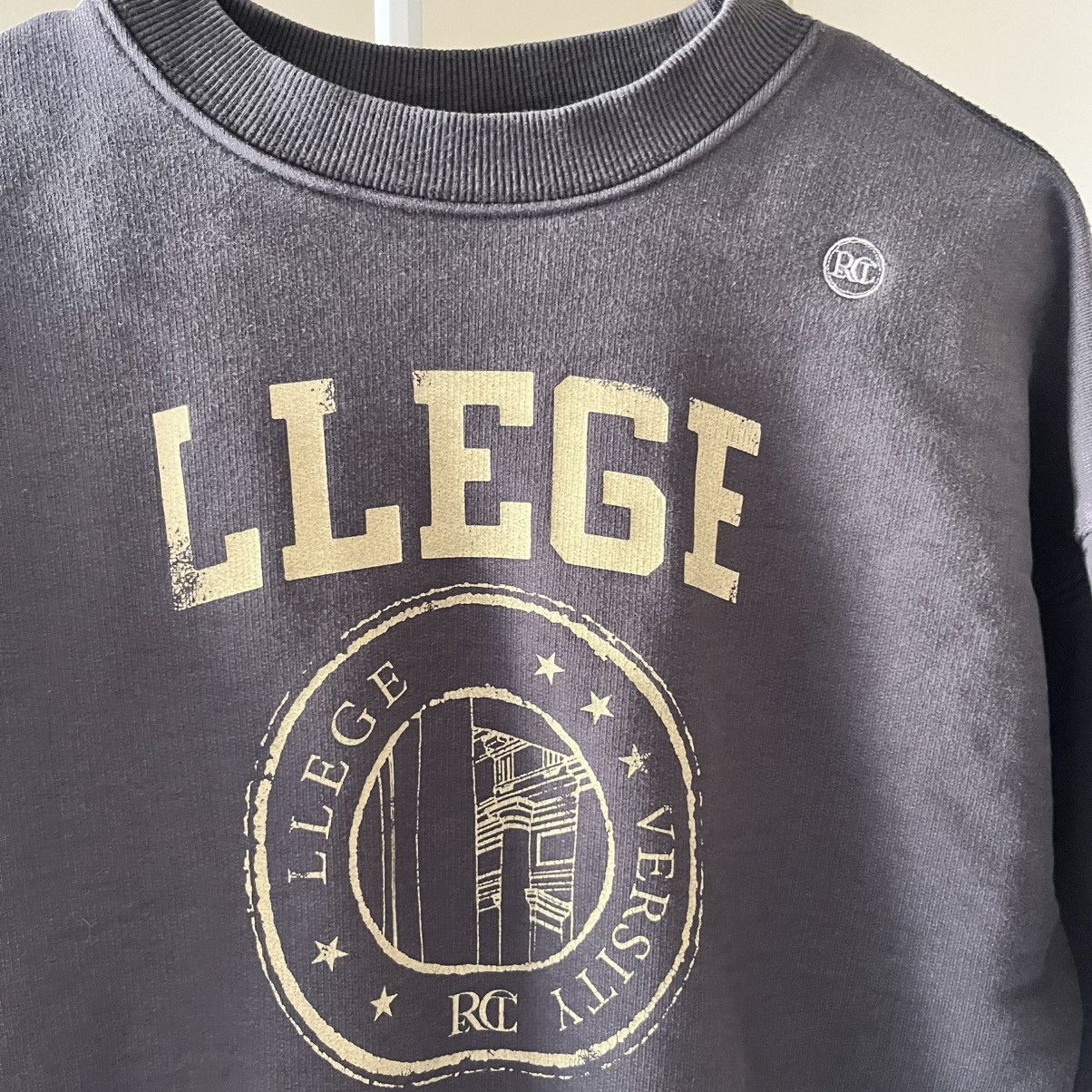 RECTO Recto Llege-logo Cropped Sweatshirt Gray Unisex One Size Size US S / EU 44-46 / 1 - 4 Thumbnail