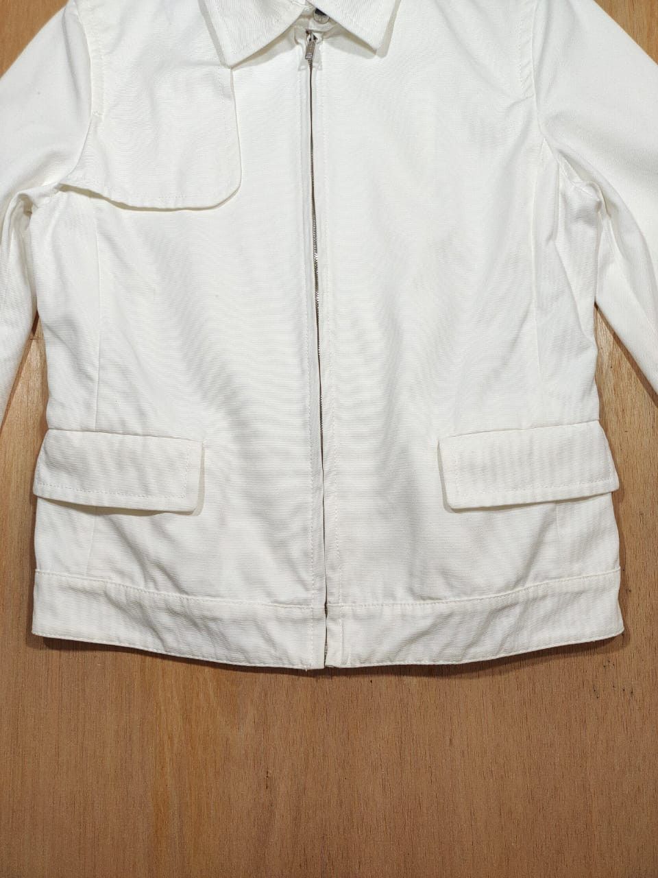 Max Mara MAX MARA WEEKEND LINE WHITE DENIM JACKET Size S / US 4 / IT 40 - 4 Thumbnail