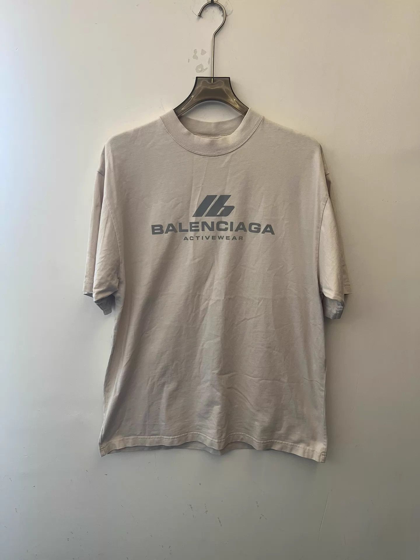 Balenciaga Balenciaga Activewear Logo White Oversized Unisex S Size US S / EU 44-46 / 1 - 1 Thumbnail