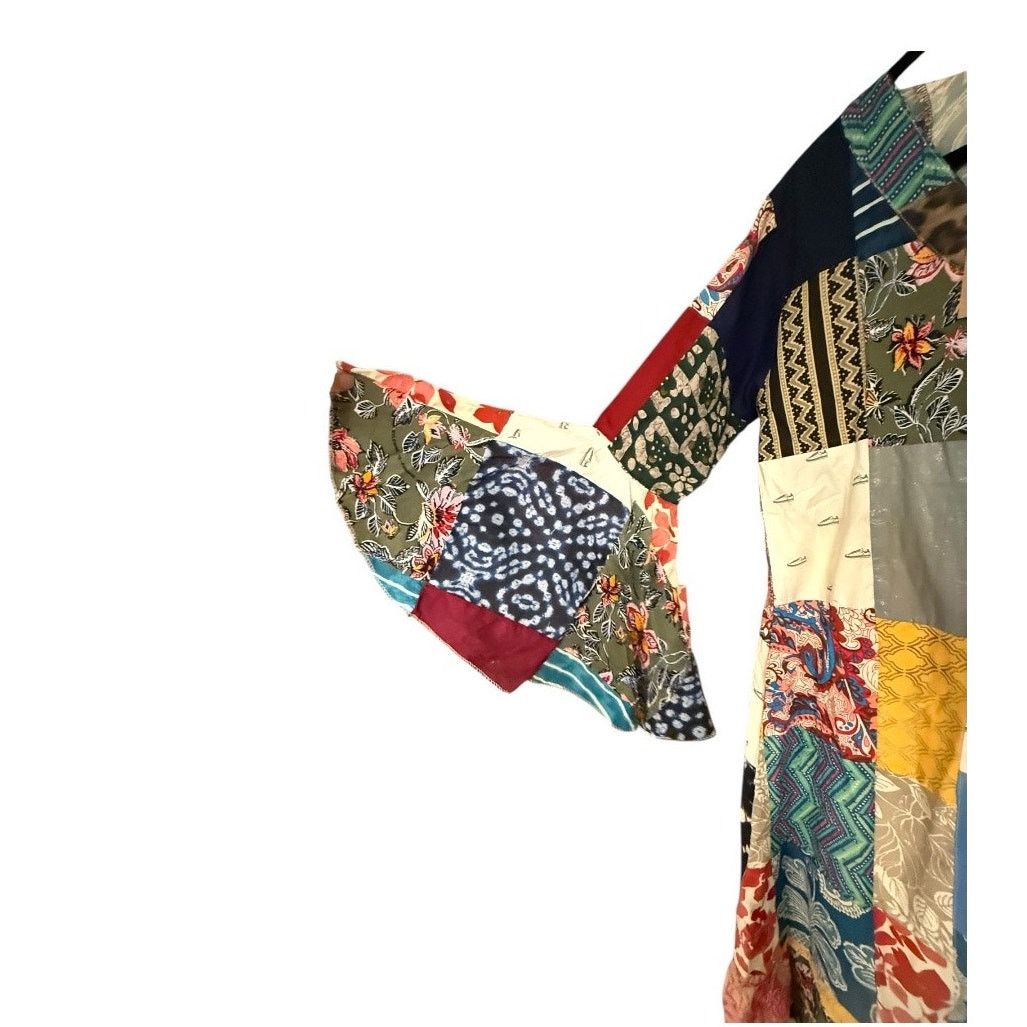 Other Ashley Taylor Boho Patchwork Cotton Dress NWT Size ONE SIZE - 4 Thumbnail
