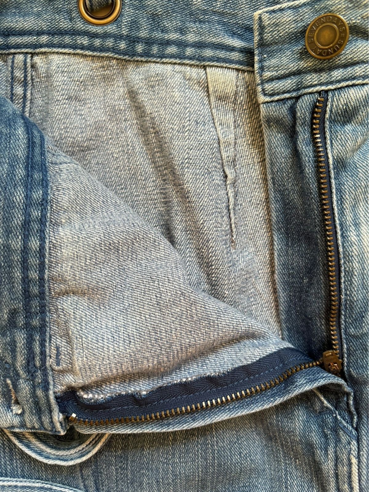 Japanese Brand SALES🔥Vintage Japanese Brand Blue Wash Suspender Baggy Jean Size US 30 / EU 46 - 10 Thumbnail
