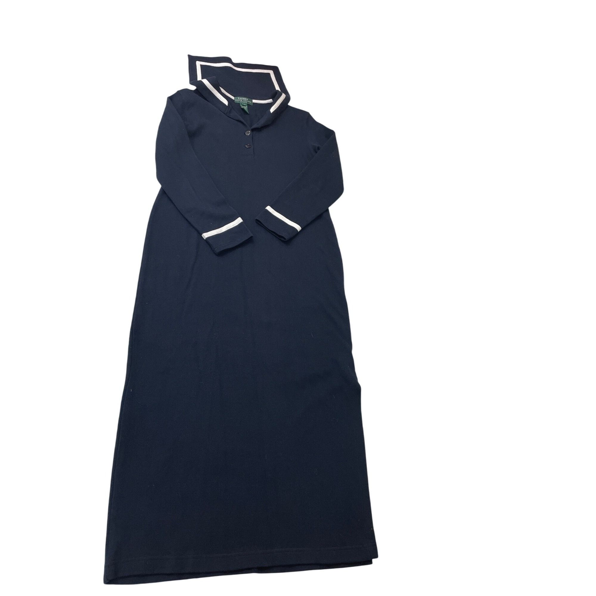 Lauren Ralph Lauren Lauren Ralph Lauren womans Navy Blue White Nautical Maxi Dre Size S / US 4 / IT 40 - 9 Thumbnail