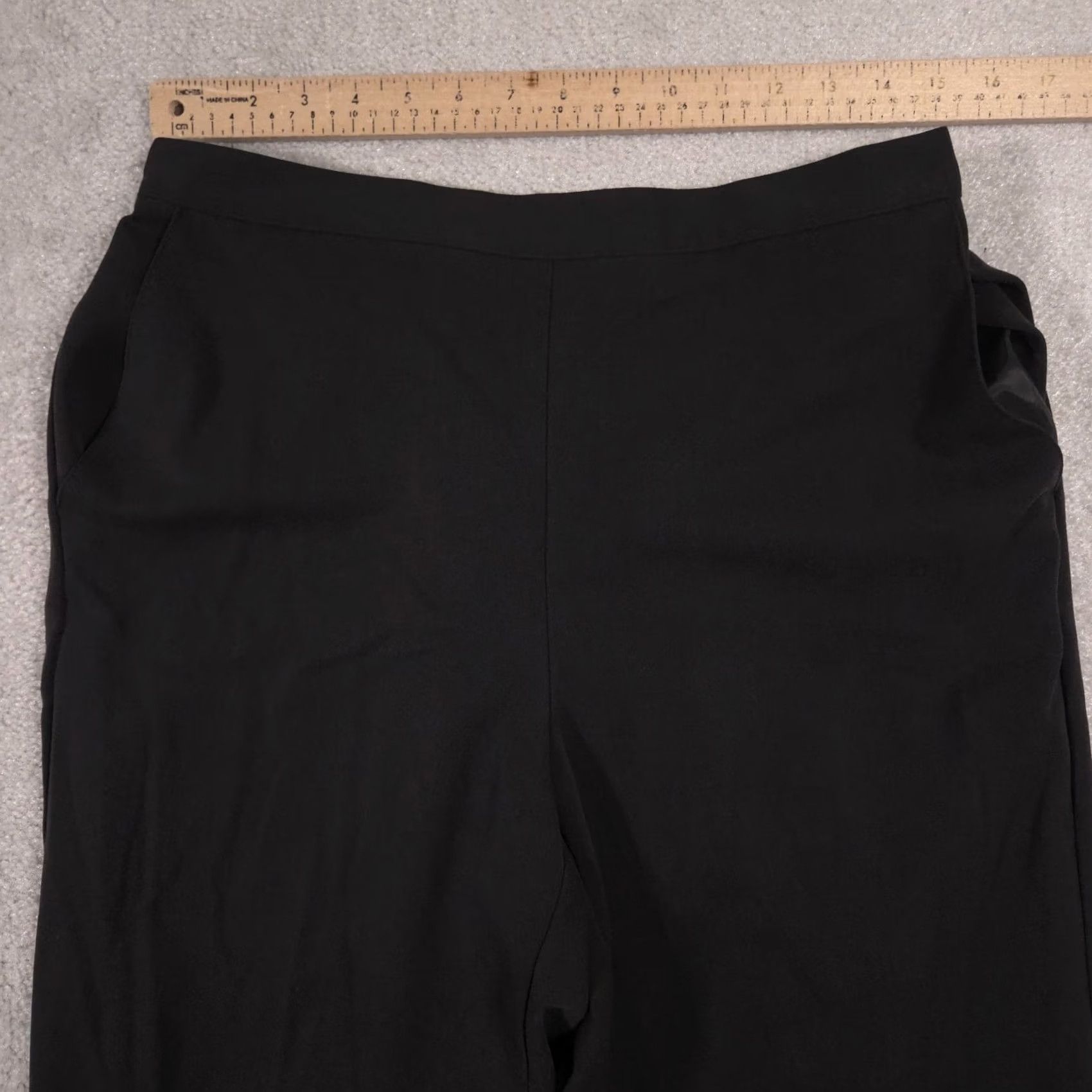 Vintage Alfred Dunner Pants Womens 12 Dark Gray Pull On Elastic Waist Polyester Slacks Size 34" / US 12 / IT 48 - 5 Thumbnail