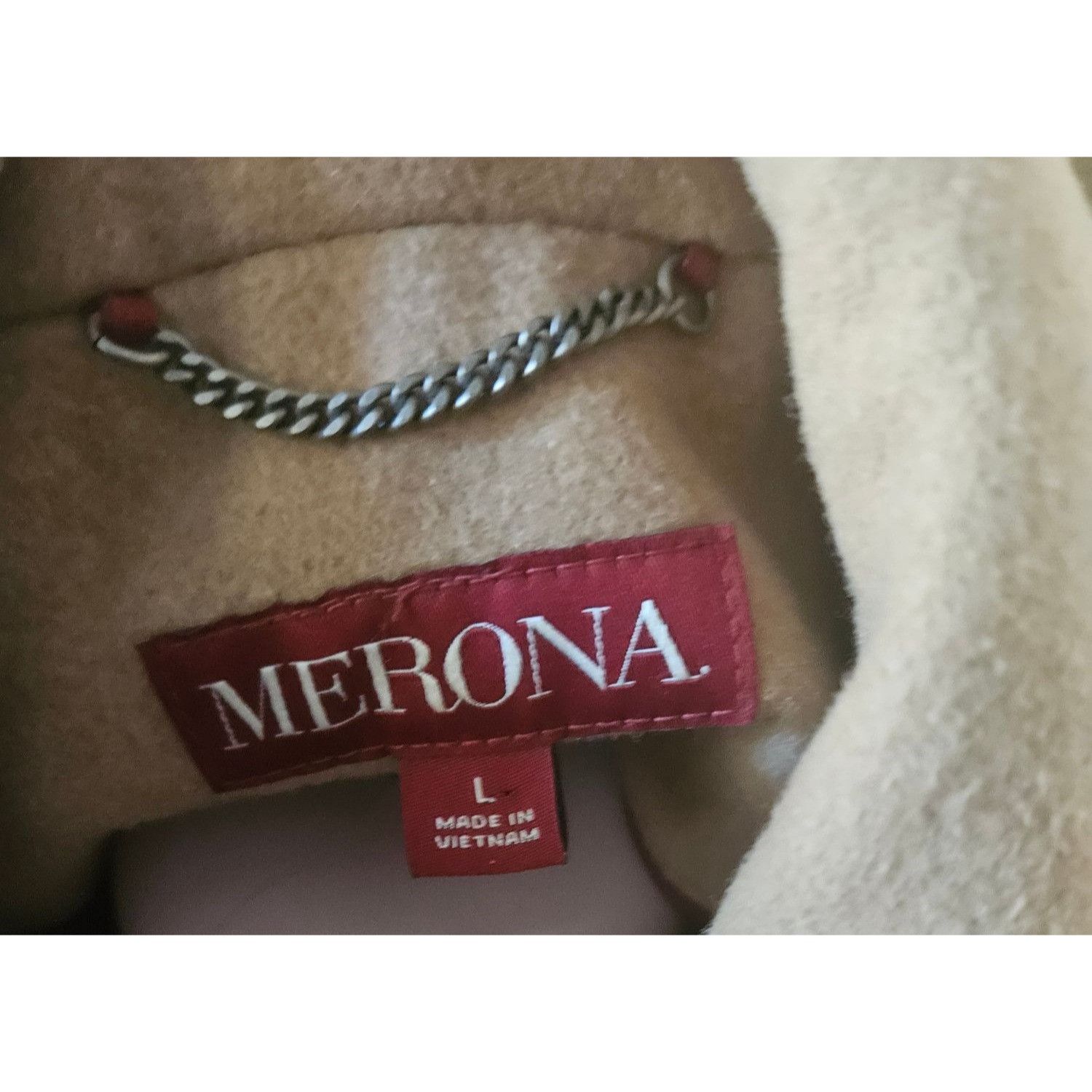 Merona Merona Womens Double-Breasted Camel Peacoat Size L Wool Blen Size L / US 10 / IT 46 - 2 Thumbnail
