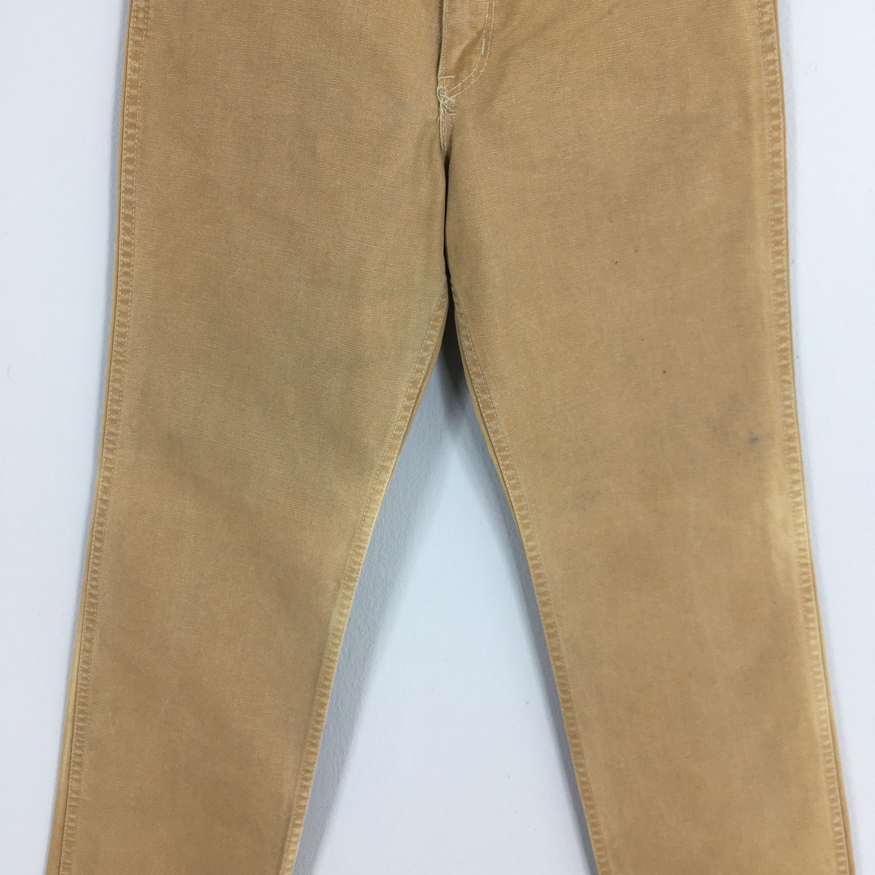 Carhartt Size 28x23Vintage 1980s Carhartt Carpenter Beige Jeans S429 Size US 28 / EU 44 - 3 Thumbnail