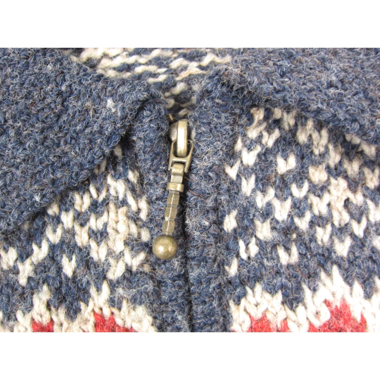 Vintage VINTAGE Christopher & Banks Cardigan Sweater Womens M Blue Fair Isle Cardigan 90s Womens Black? Size M / US 6-8 / IT 42-44 - 5 Thumbnail