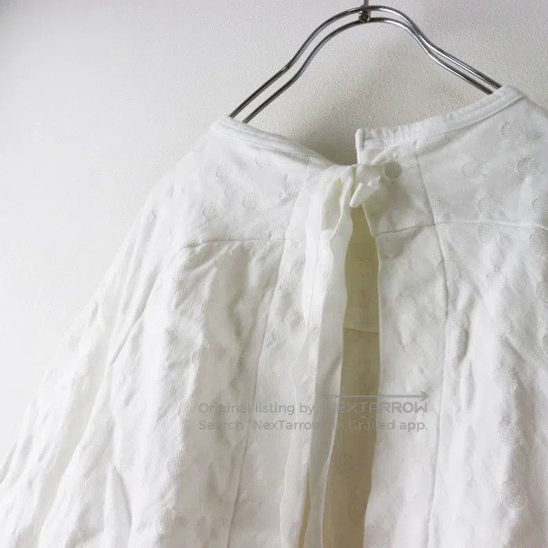 Comme des Garcons Comme Des Garcons Polka dot jacquard flounce back open shi Size S / US 4 / IT 40 - 5 Thumbnail