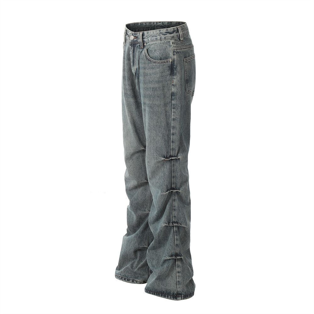 Japanese Brand × Jean Punk distressed washed men's high street trendy flared jeans Size US 32 / EU 48 - 2 Thumbnail