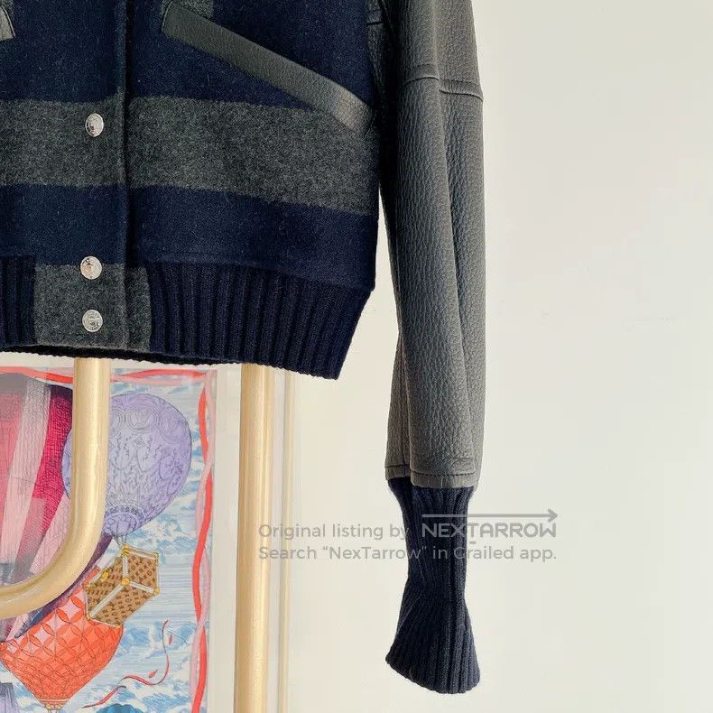 Hermes Hermes Cashmere and leather short coat Size XXS / US 00 / IT 34 - 4 Thumbnail