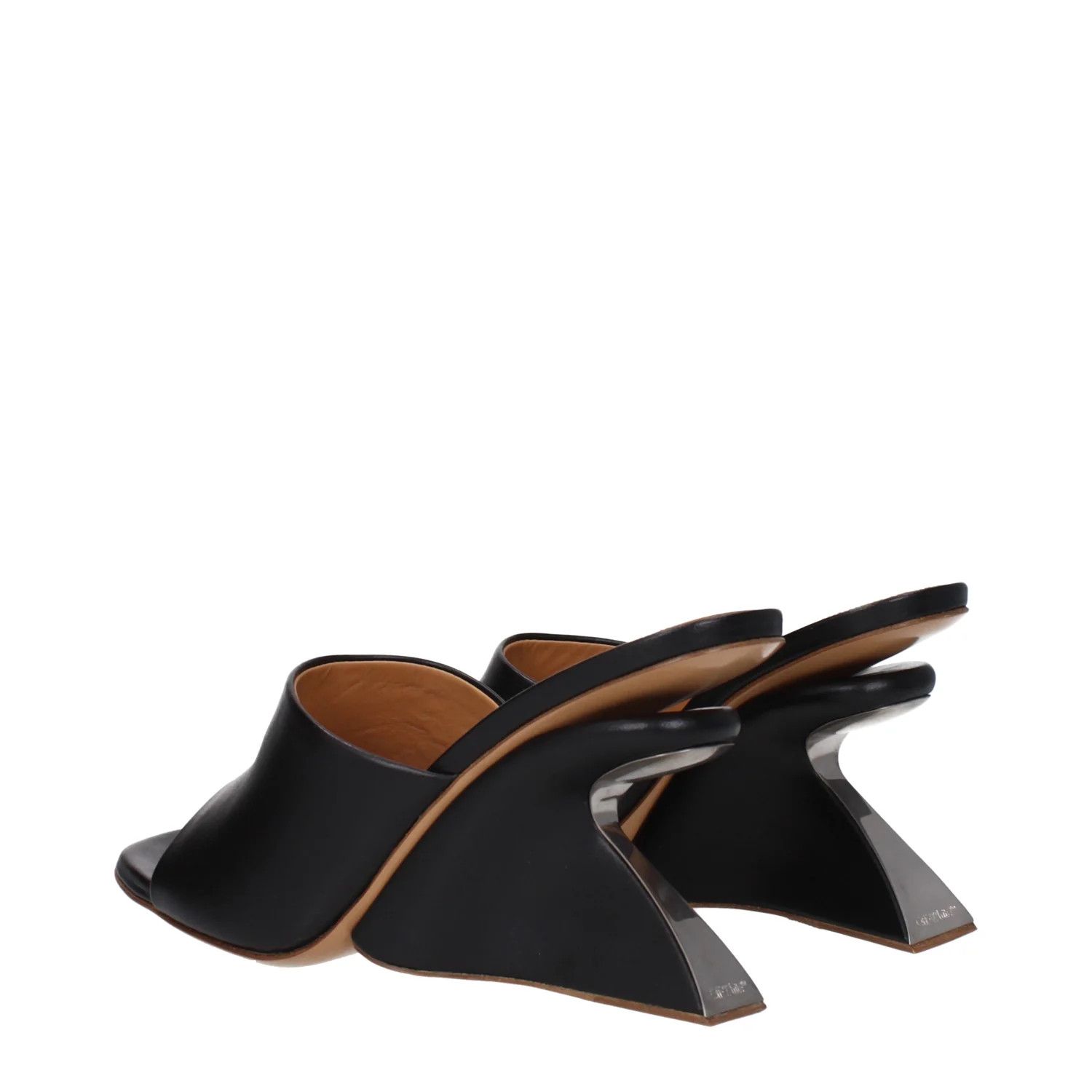 Off-White ob1o1e1124 Leather Sandals in Black Size US 6 / IT 36 - 4 Thumbnail