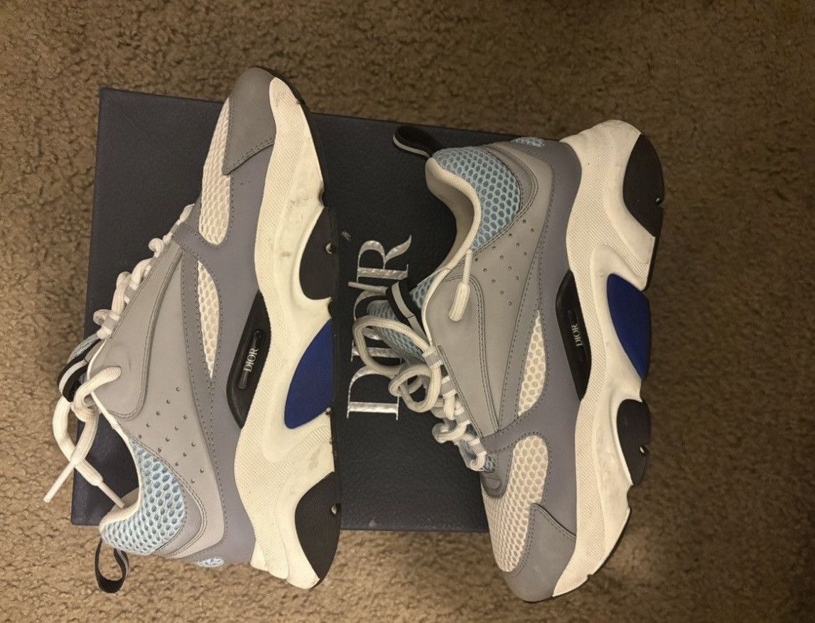Dior Dior B22 ‘White Blue’ Size US 6.5 / EU 39-40 - 3 Thumbnail