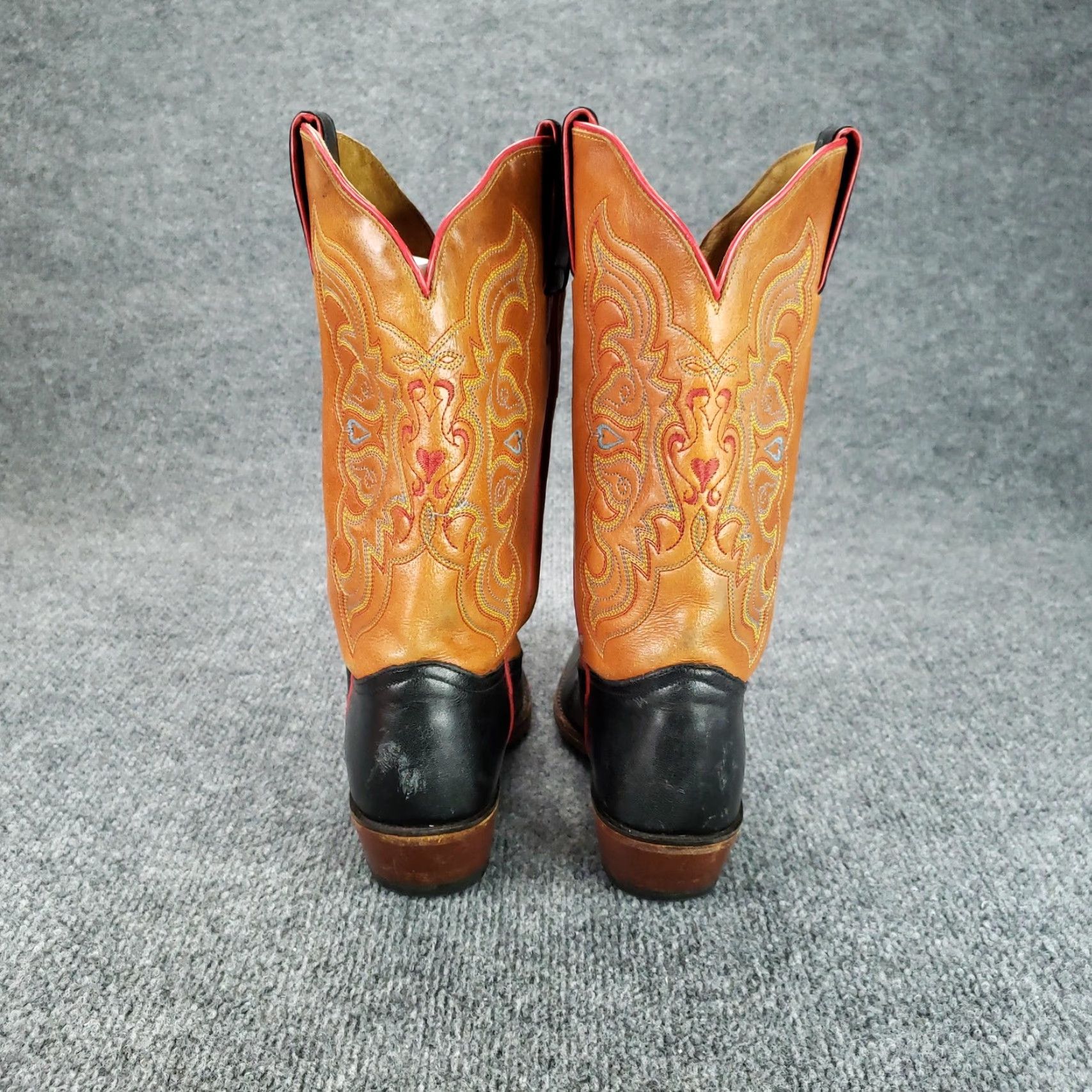 Tony Lama Tony Lama Boots Womens Western Cowboy Leather Pointed Toe Size 6.5 B Black Tan Boots Size US 6.5 / IT 36.5 - 5 Thumbnail