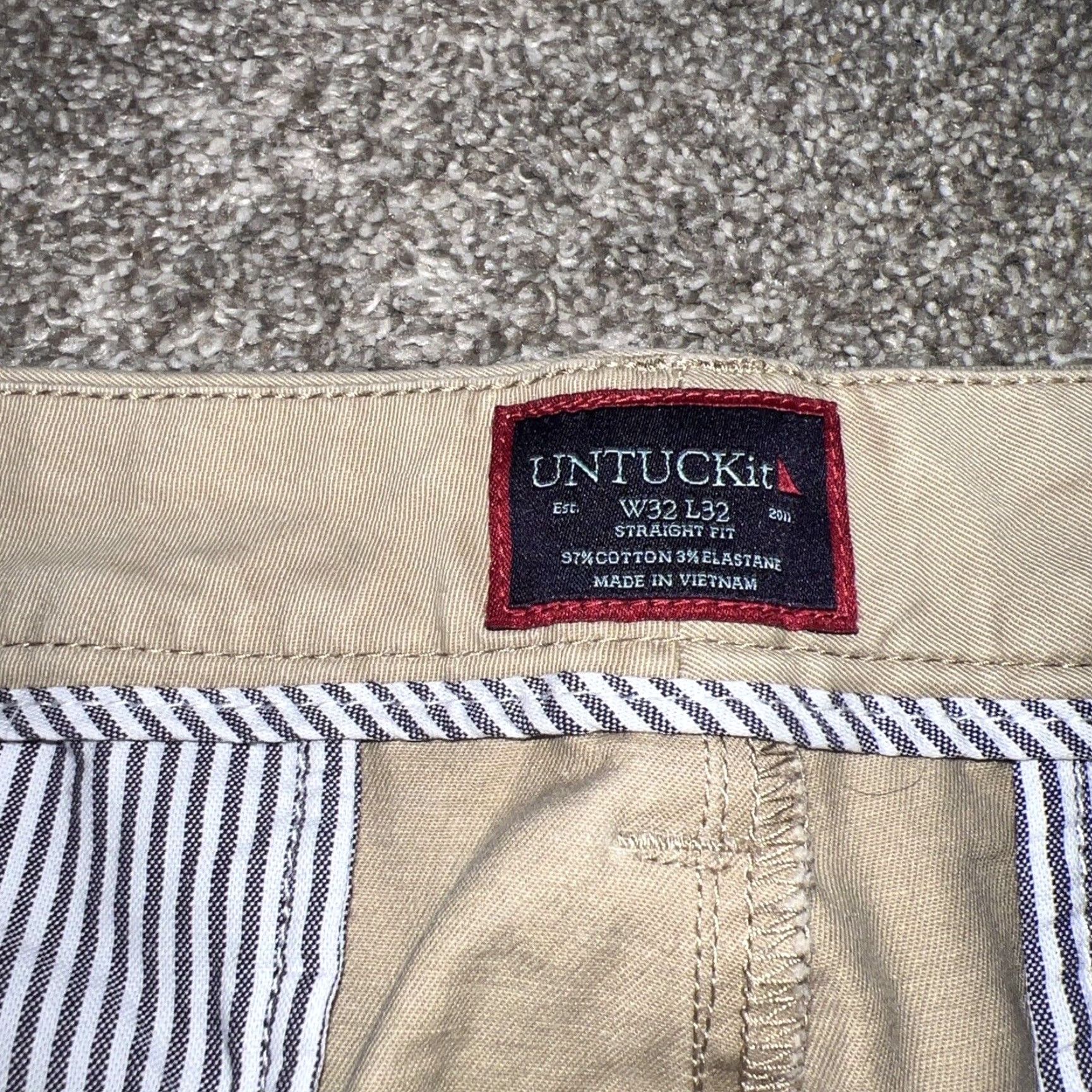 UNTUCKit Untuckit Khakis Pants Mens Beige Khaki 32x32 Regular Inseam 32 Size US 32 / EU 48 - 3 Thumbnail