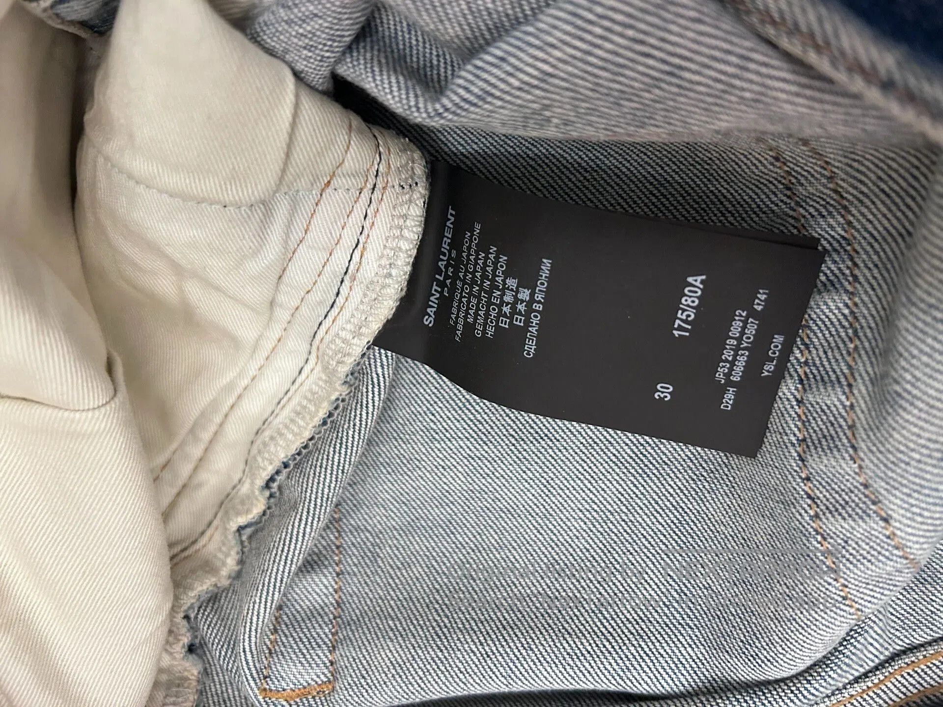 Saint Laurent Paris Saint Laurent Straight Leg Denim Pants. Size US 30 / EU 46 - 4 Thumbnail