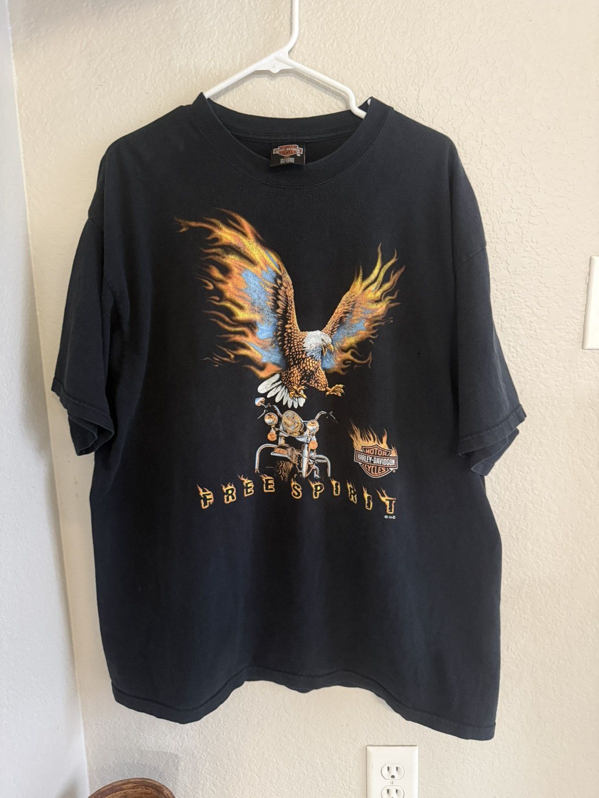 Harley Davidson Vintage Harley Davidson Free Spirit Flame Eagle shirt Size US XXL / EU 58 / 5 - 1 Thumbnail