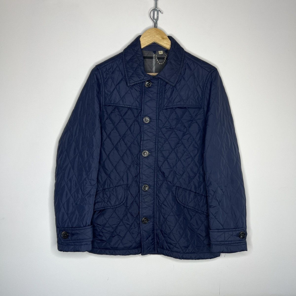 Burberry × Designer BURBERRY LONDON QUILTED JACKET COAT NAVY Size M / US 6-8 / IT 42-44 - 1 Thumbnail