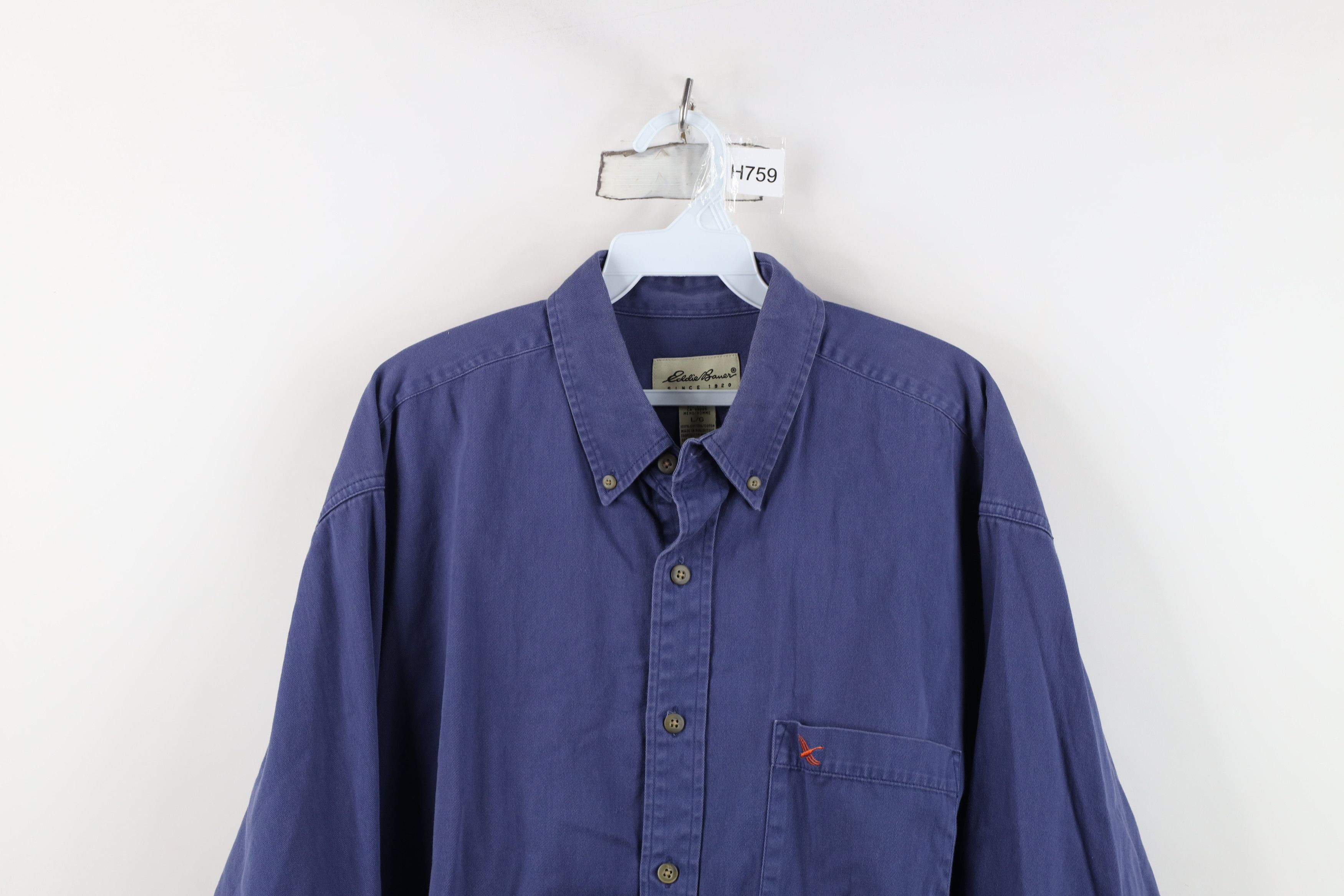 Eddie Bauer Vintage 90s Eddie Bauer Heavyweight Collared Button Shirt Size US L / EU 52-54 / 3 - 2 Thumbnail