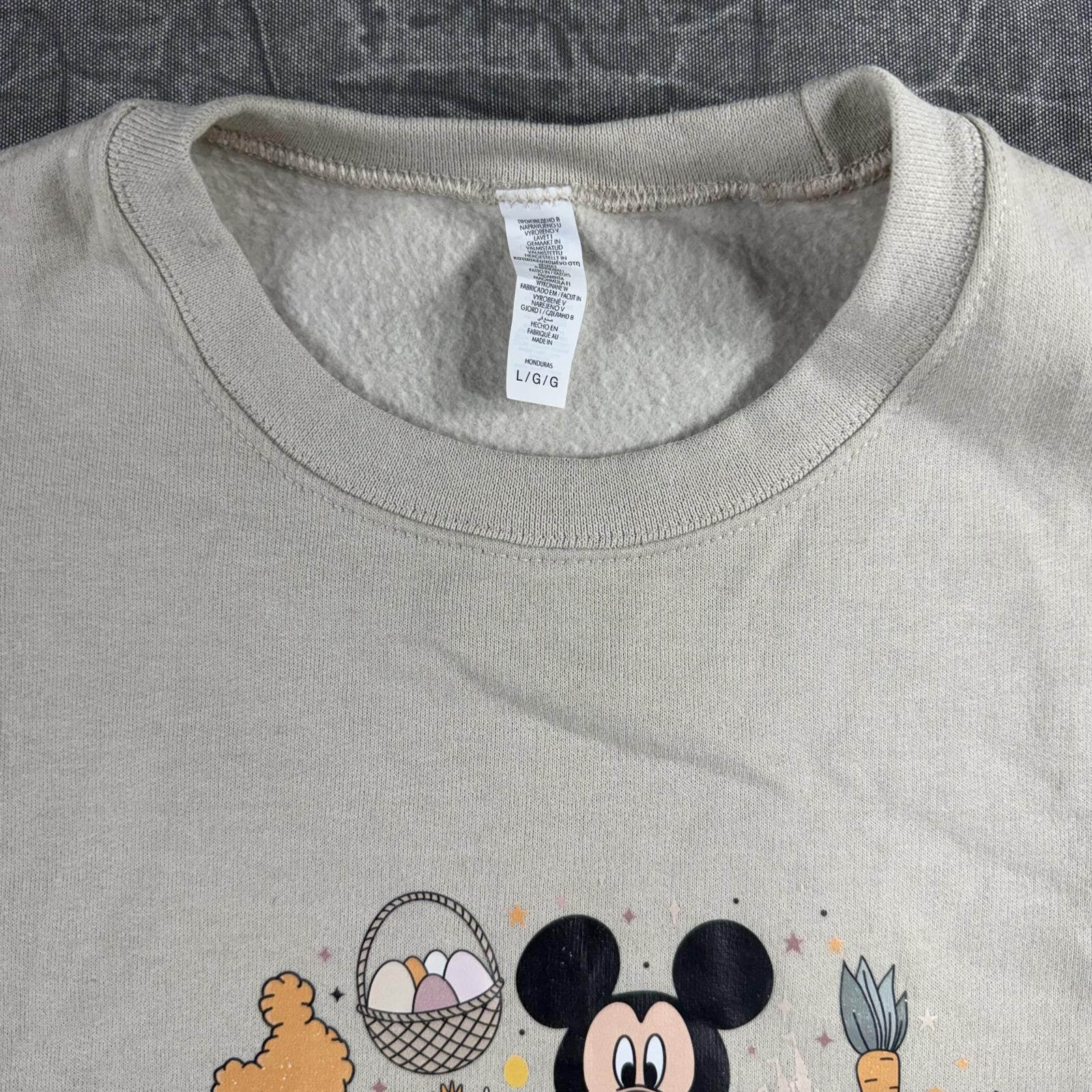Disney Disney Sweater Women's L Beige Easter Disneyland Size ONE SIZE - 3 Thumbnail