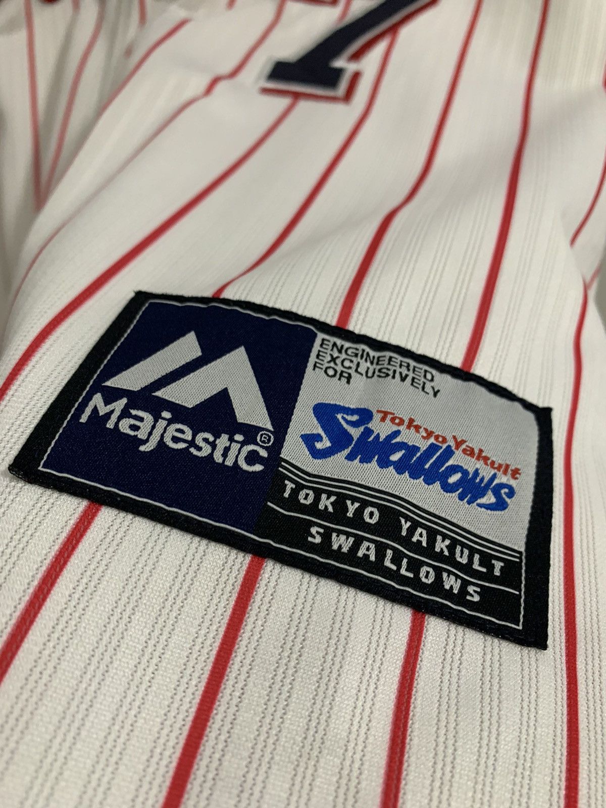 MLB × Majestic Swallows Nagaoka Baseball Jersey Size US S / EU 44-46 / 1 - 8 Thumbnail