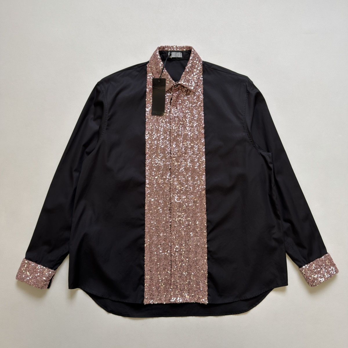 Dior A/W 22 Black Shirt With Pink Sequins Size US M / EU 48-50 / 2 - 2 Thumbnail