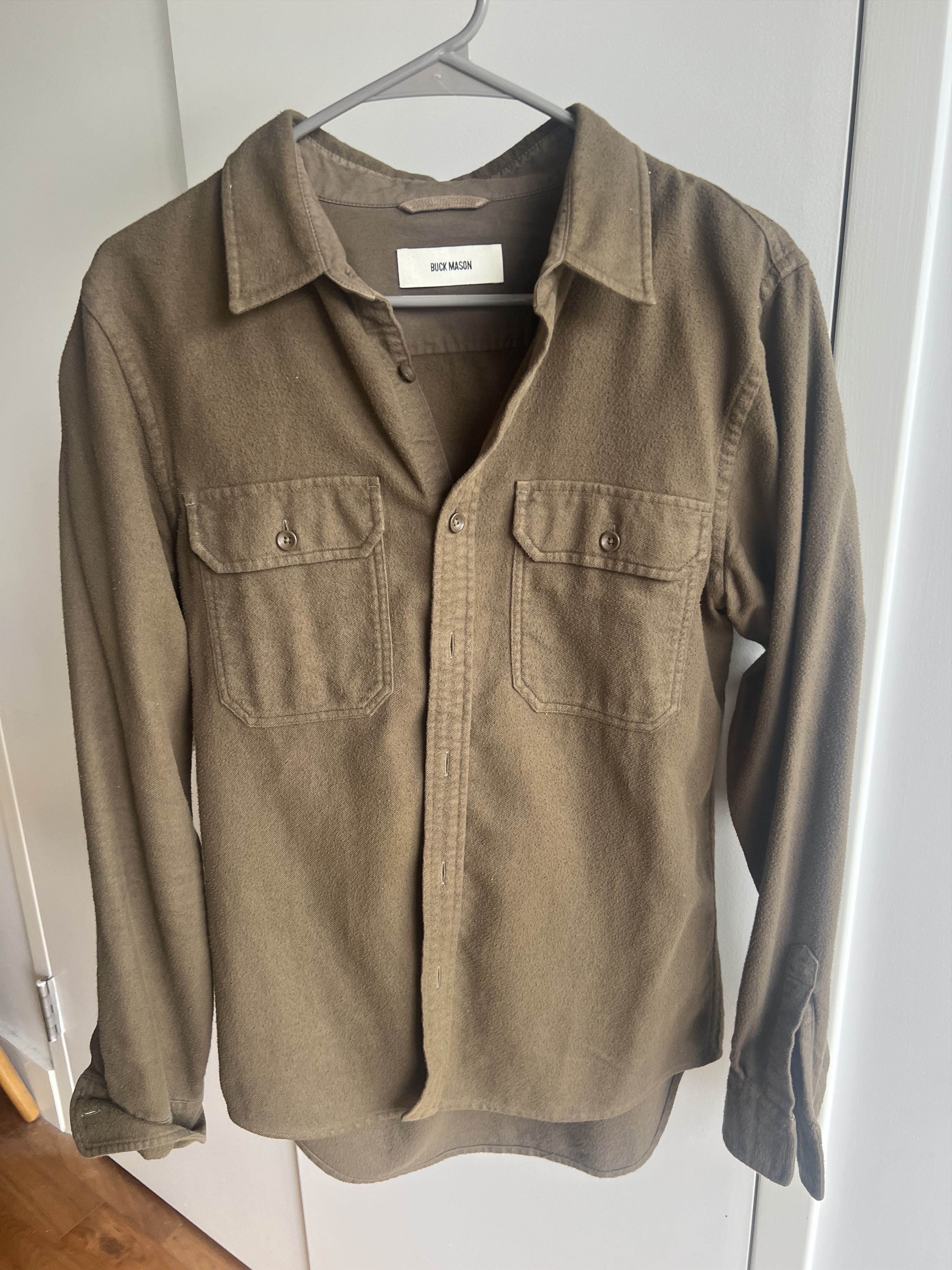Olive Green Buck Mason Button Up