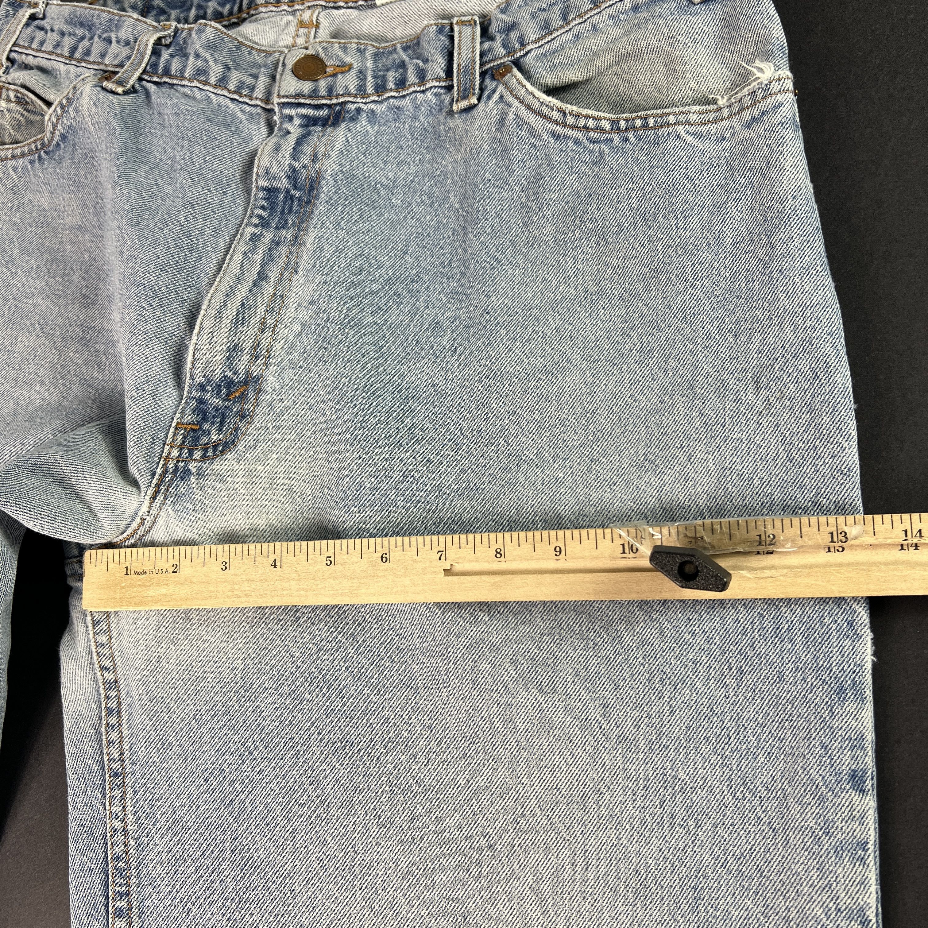Levi's VTG 90s Levis Jeans 560 Loose Tapered Blue Denim Orange Tab Size US 37 - 18 Thumbnail