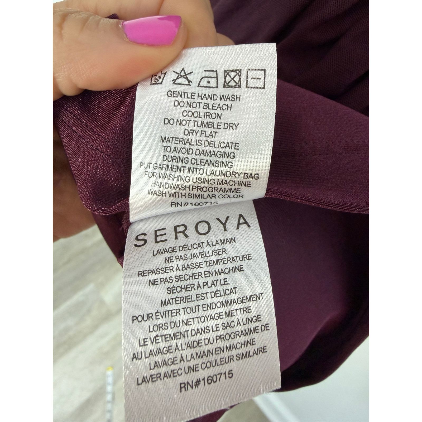 SER.O.YA NEW SEROYA Chantae Mesh Dress in Merlot Size Small Size S / US 4 / IT 40 - 6 Thumbnail
