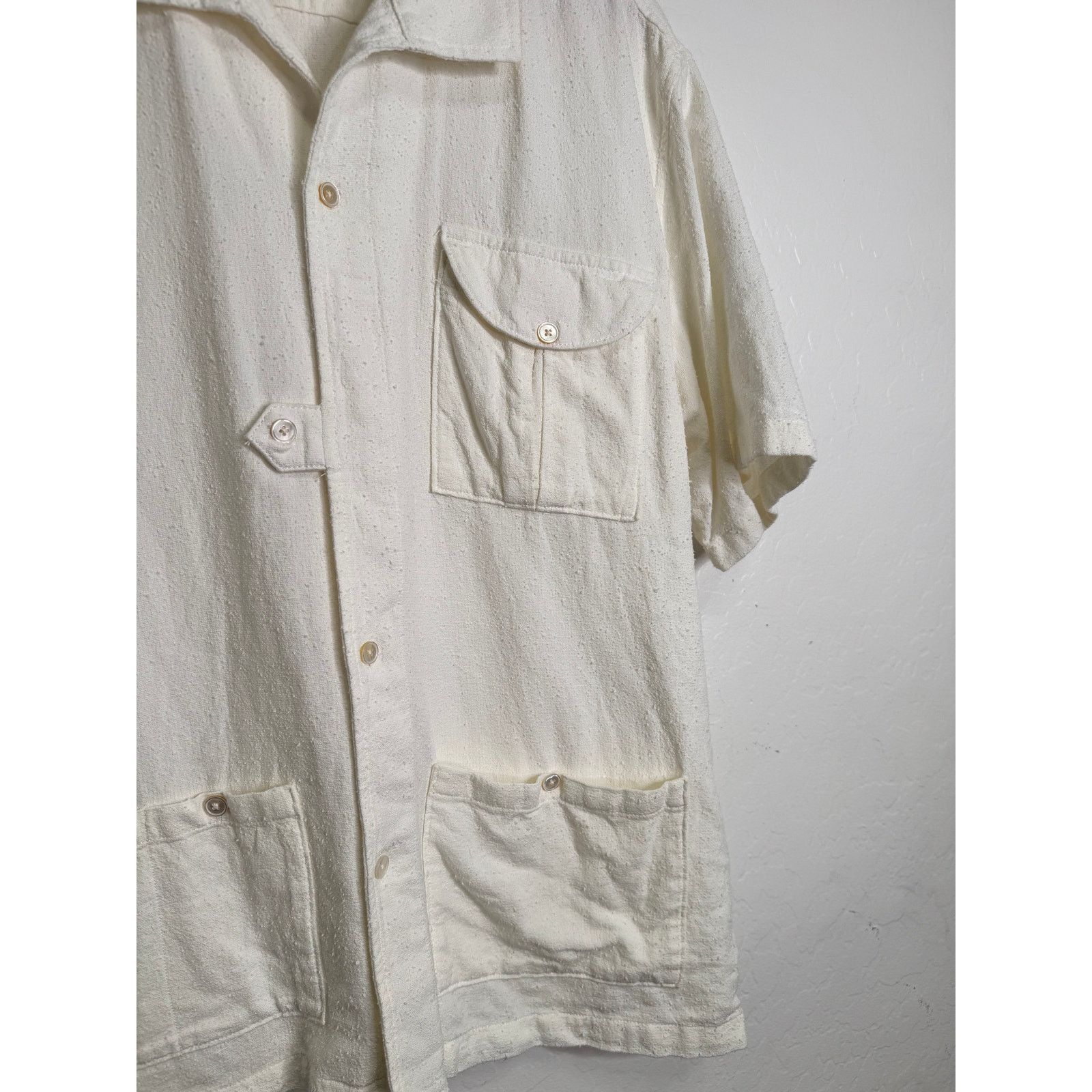 Aime Leon Dore Aimé Leon Dore Mechanic Shirt Cotton-Linen White Size XL Size US XL / EU 56 / 4 - 3 Thumbnail