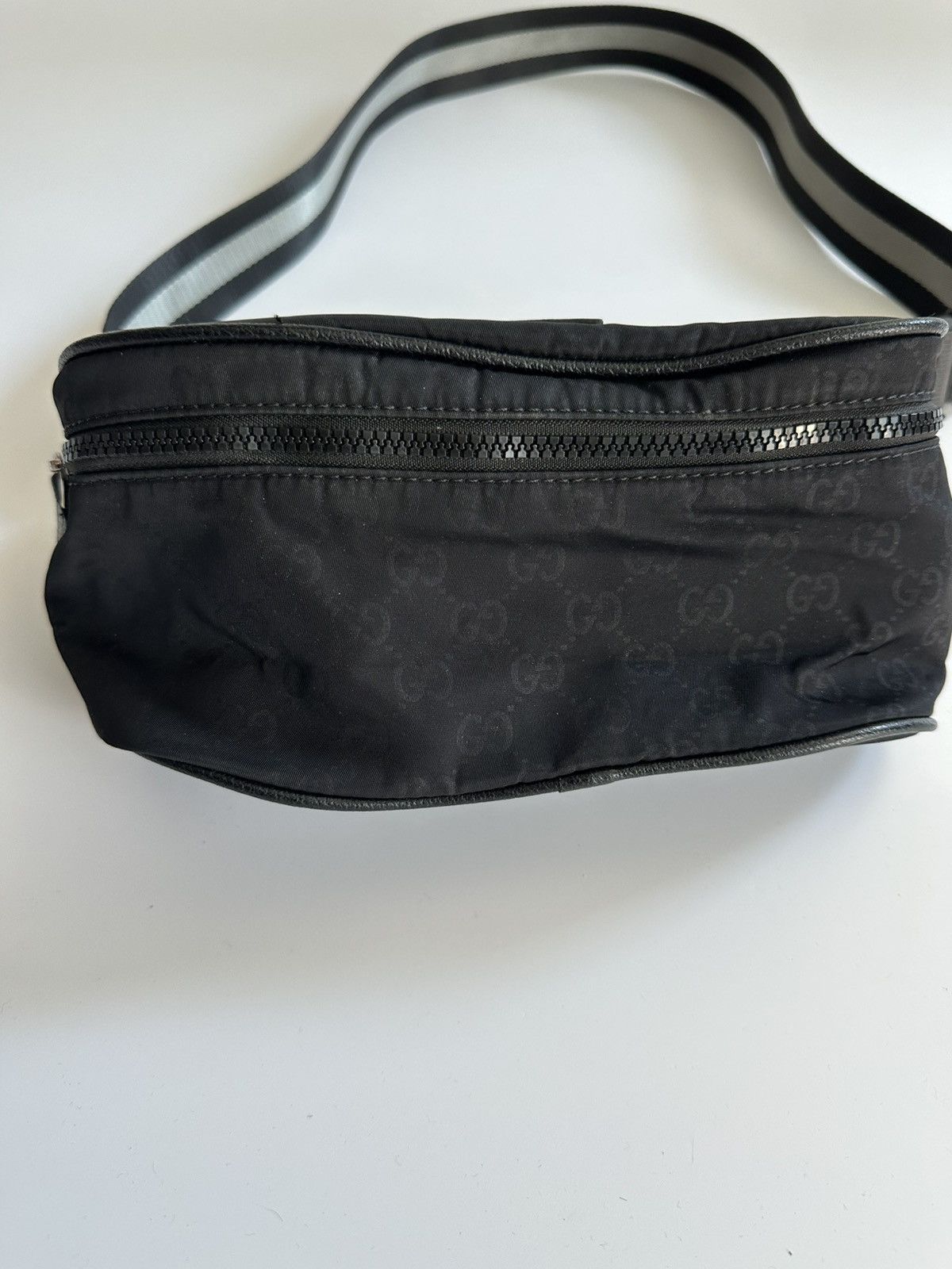 Gucci GUCCI 449182 Black GG Nylon Unisex Belt Bag Waist Size ONE SIZE - 3 Thumbnail