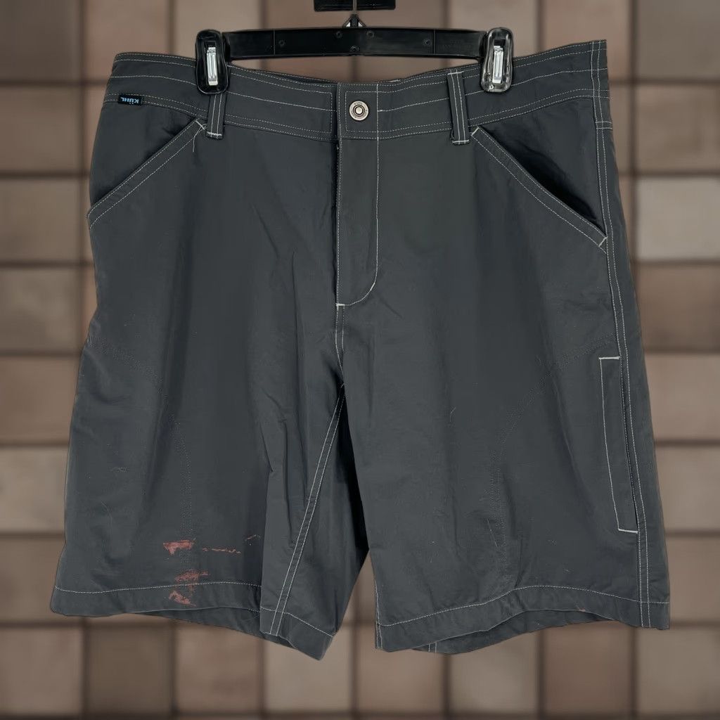 Vintage Kuhl Hiking Trail Shorts Mens 36 Nylon Spandex Gray Cargo Stretch Outdoor Casual Travel Workwear Size US 36 / EU 52 - 1 Thumbnail
