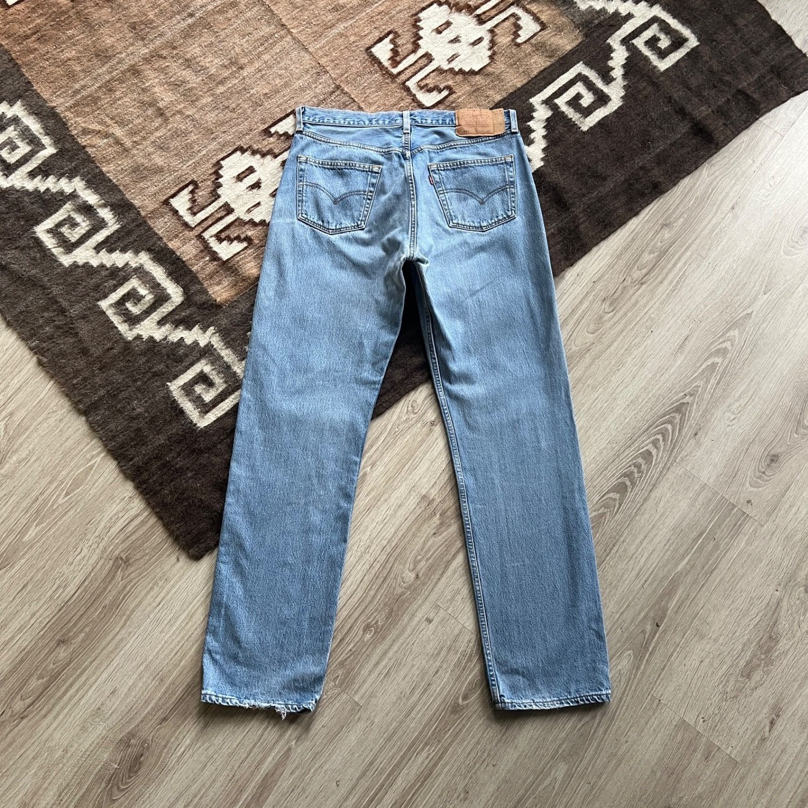 Levi's Levi’s 501 Vintage Button Fly USA Made Light Blue Jeans Size Size US 34 / EU 50 - 1 Thumbnail