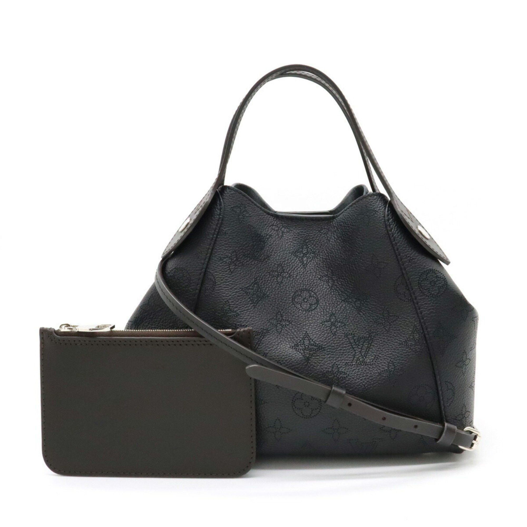 M54350 Louis Vuitton Mahina Leather Hina PM-Black