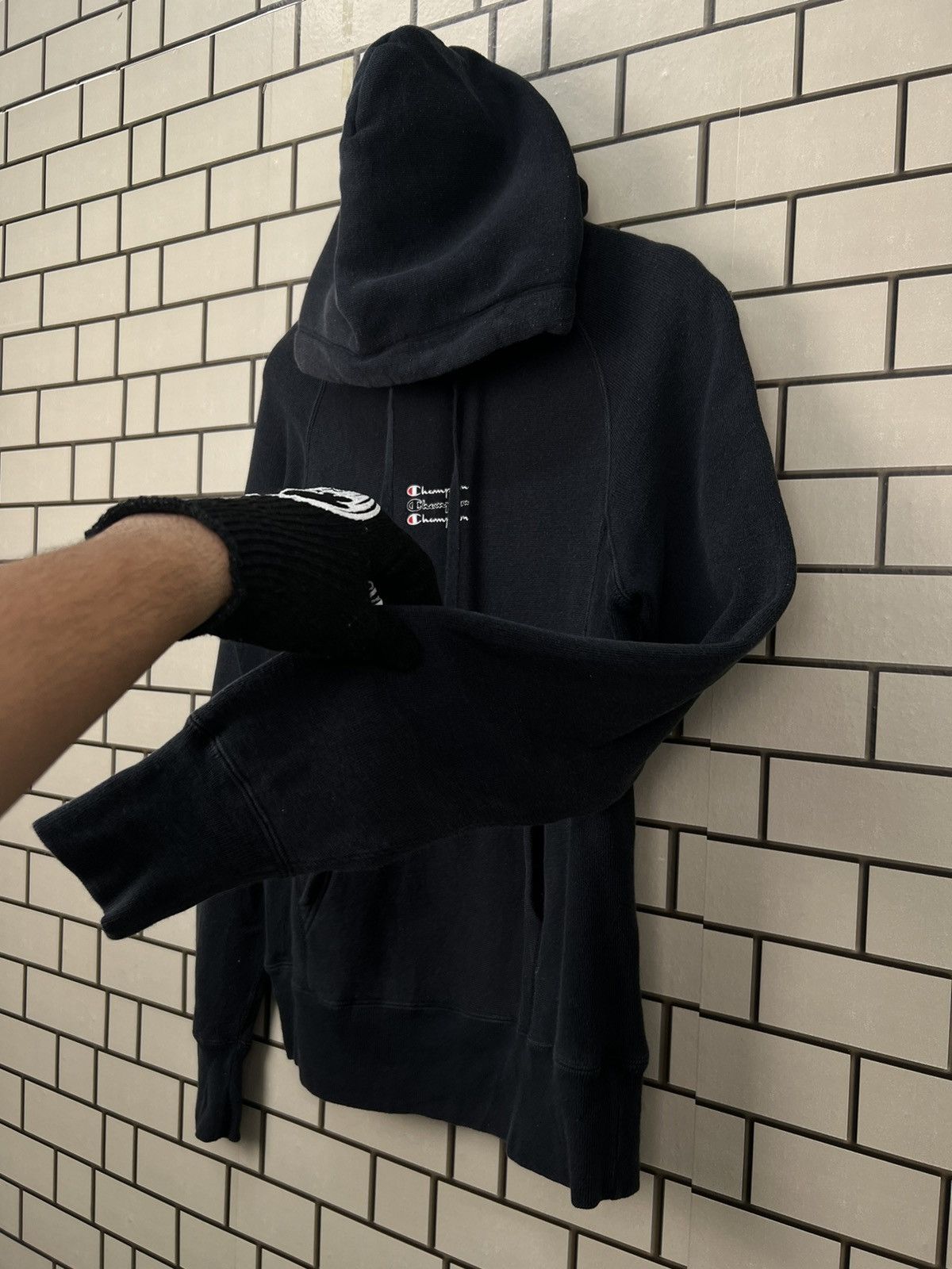Champion × Vintage Champion Reverse Weave Small Spell Out Centre Hooded Jacket Size US S / EU 44-46 / 1 - 5 Thumbnail